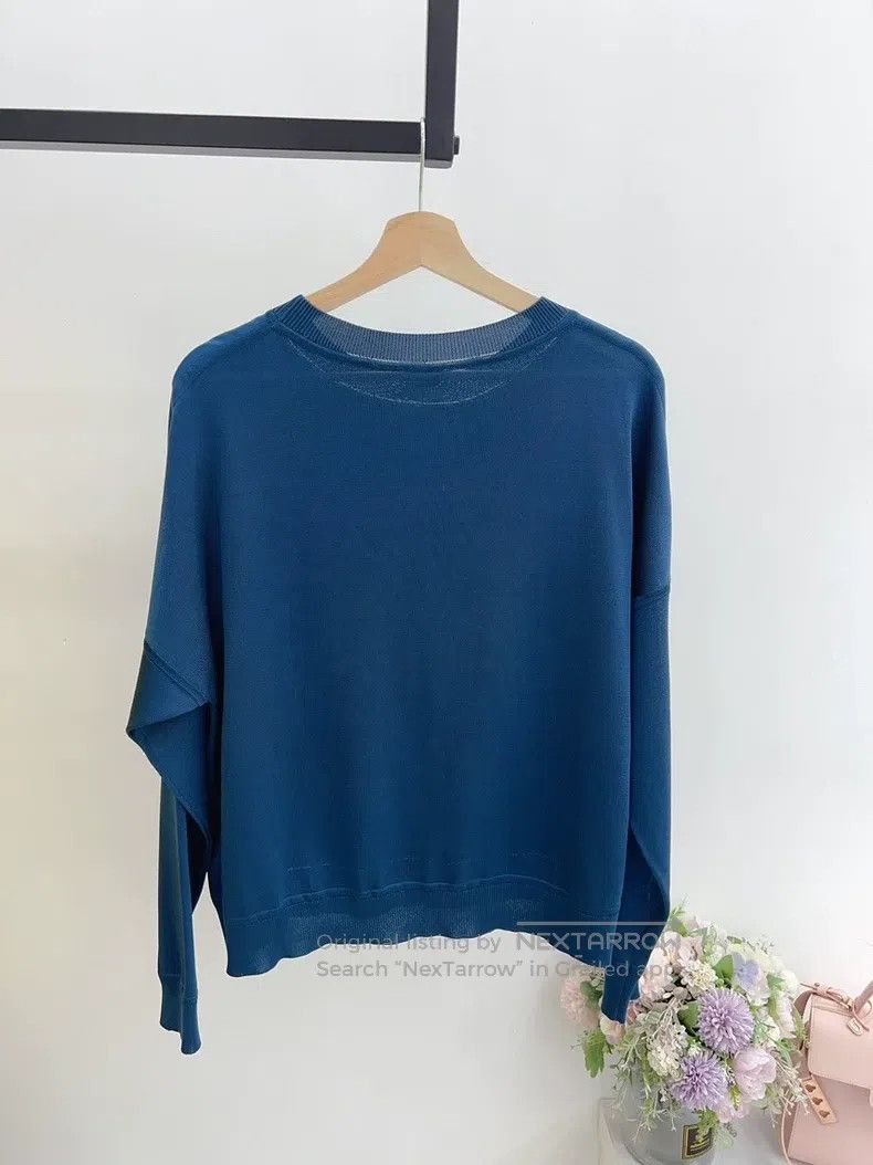 Hermes Hermes Lake Blue Pig Nose Sweatshirt Size XS / US 0-2 / IT 36-38 - 3 Thumbnail