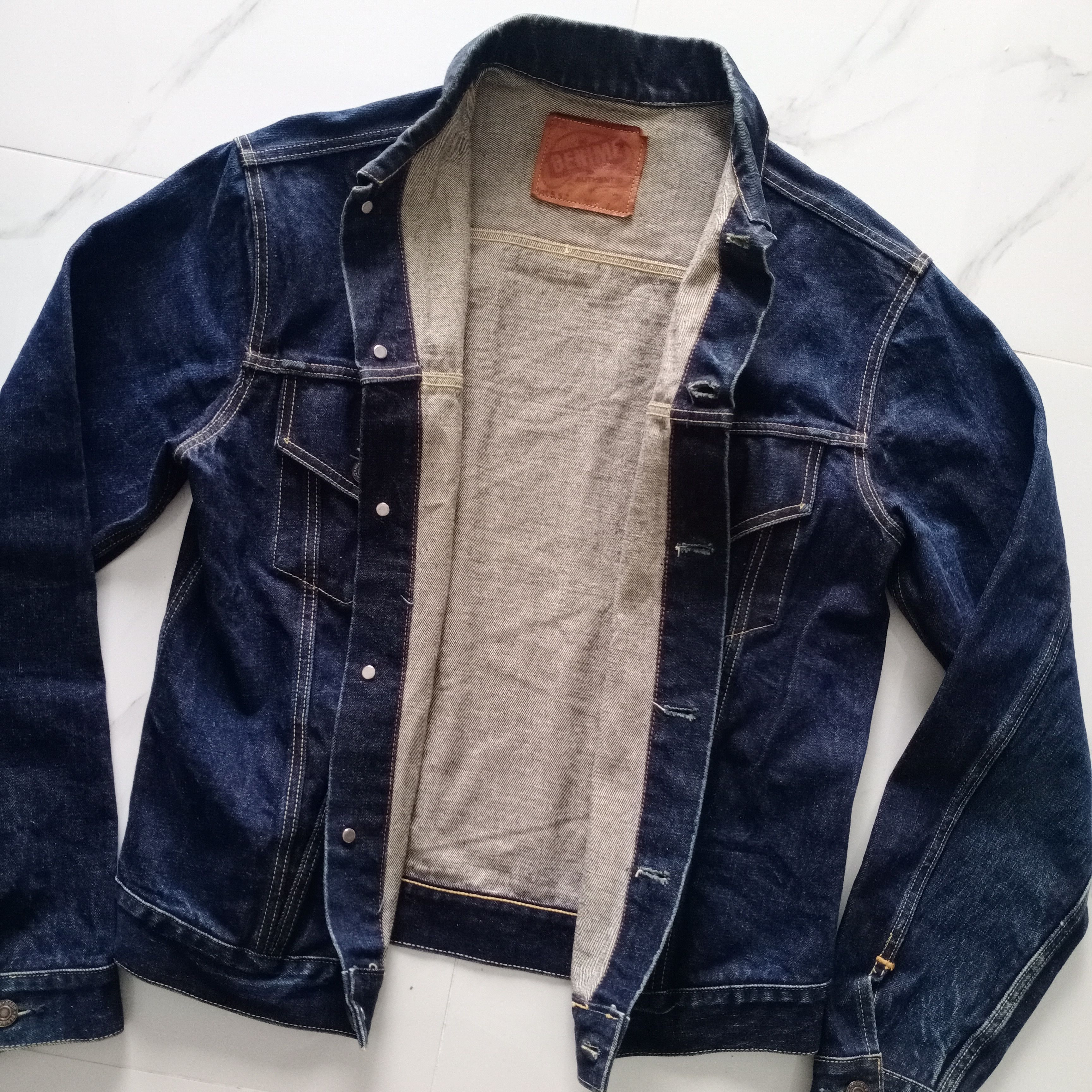 Denime × Japanese Brand Vintage Denime Lot 557 Japan Jeans Jacket Levis LVC 90 Big E Size US L / EU 52-54 / 3 - 5 Thumbnail