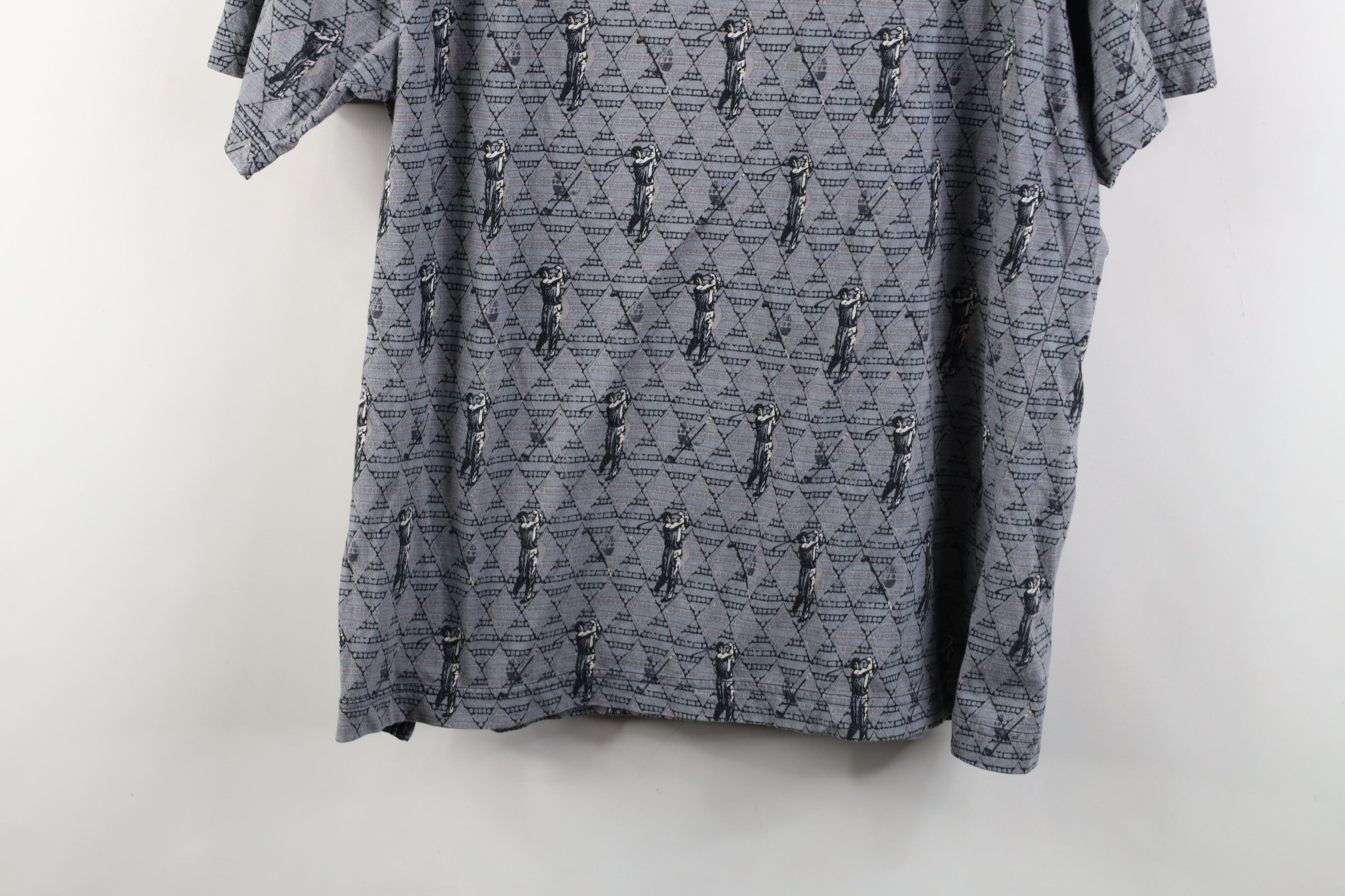 Vintage Vintage 90s Streetwear All Over Print Golf Polo Shirt Size US L / EU 52-54 / 3 - 12 Thumbnail