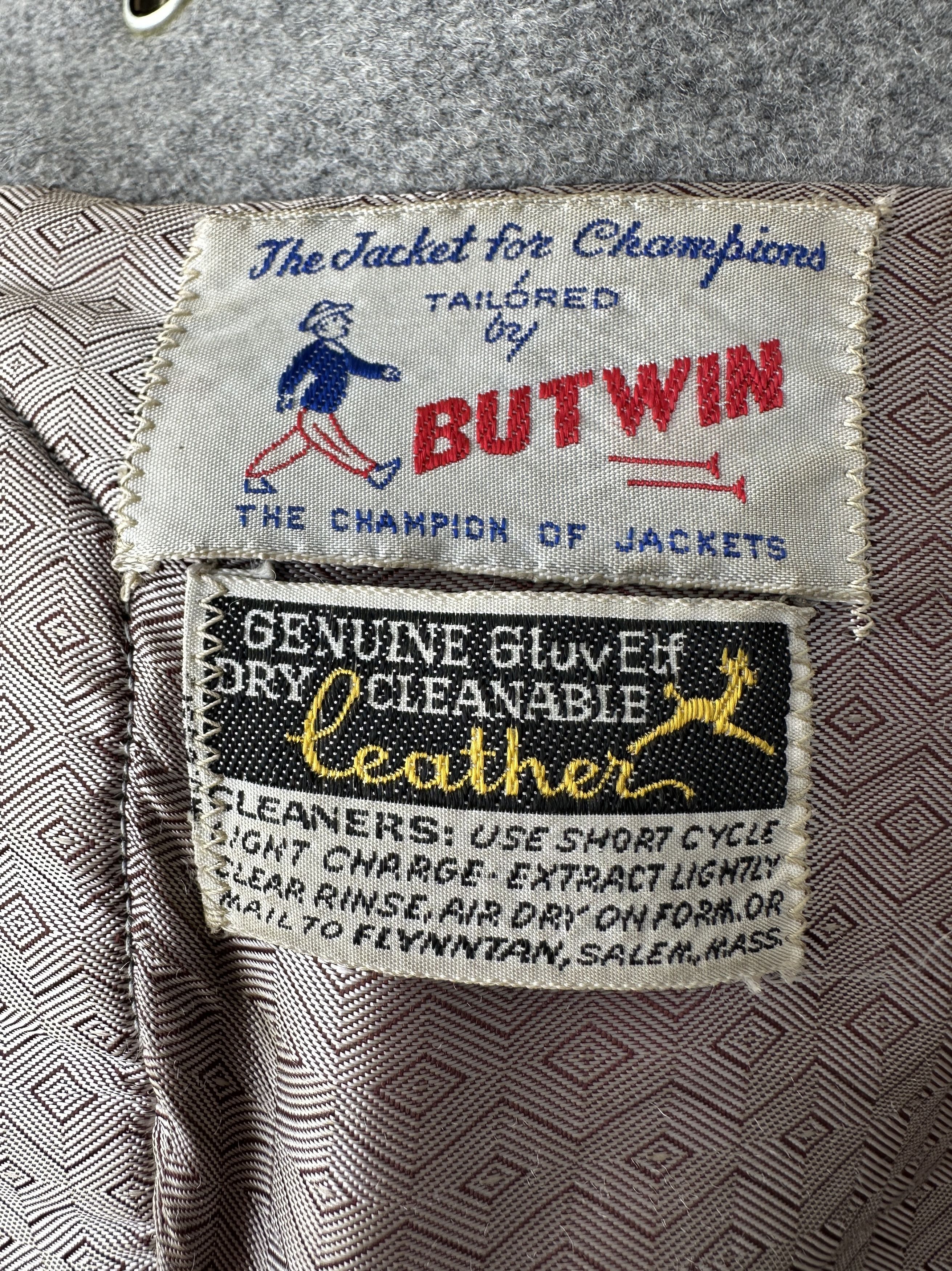 Vintage 80s Butwin Chainstitch letterman Football Varsity Jacket Size US M / EU 48-50 / 2 - 14 Thumbnail