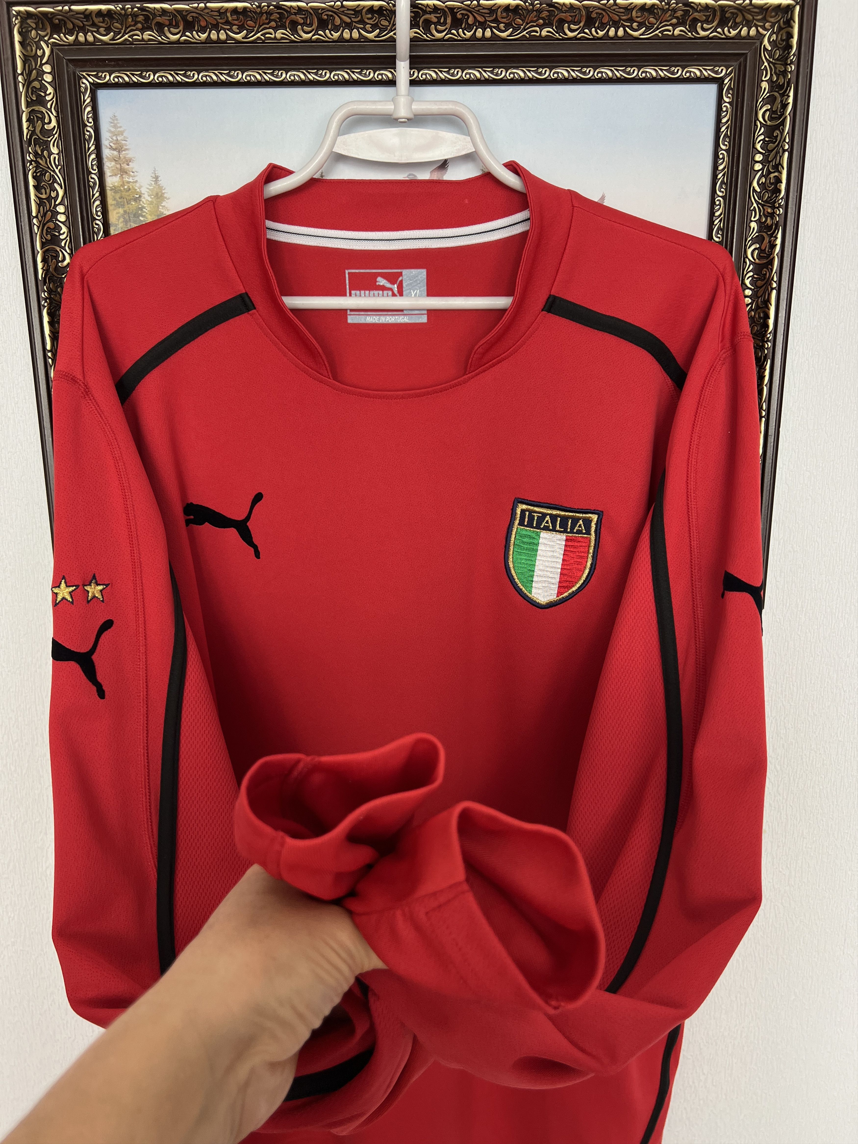 Puma Italy Goalkeeper football shirt Soccer Maglia Jersey Trikot Size US XL / EU 56 / 4 - 7 Thumbnail