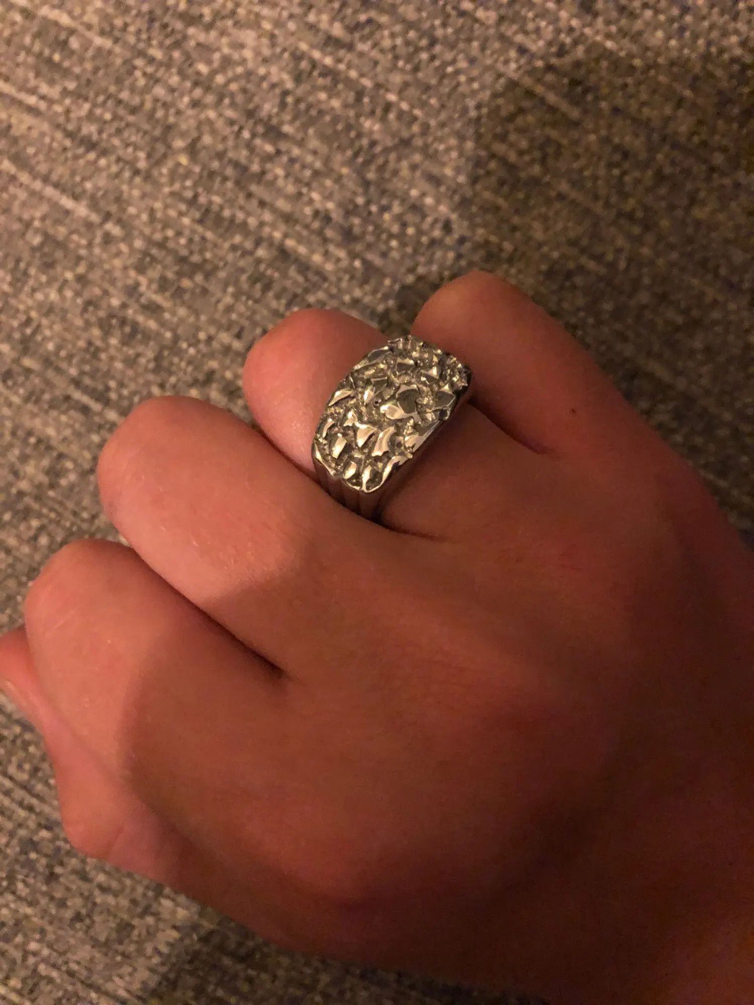 Other SIZE 10 Stainless Steel Nugget Ring Size ONE SIZE - 2 Thumbnail
