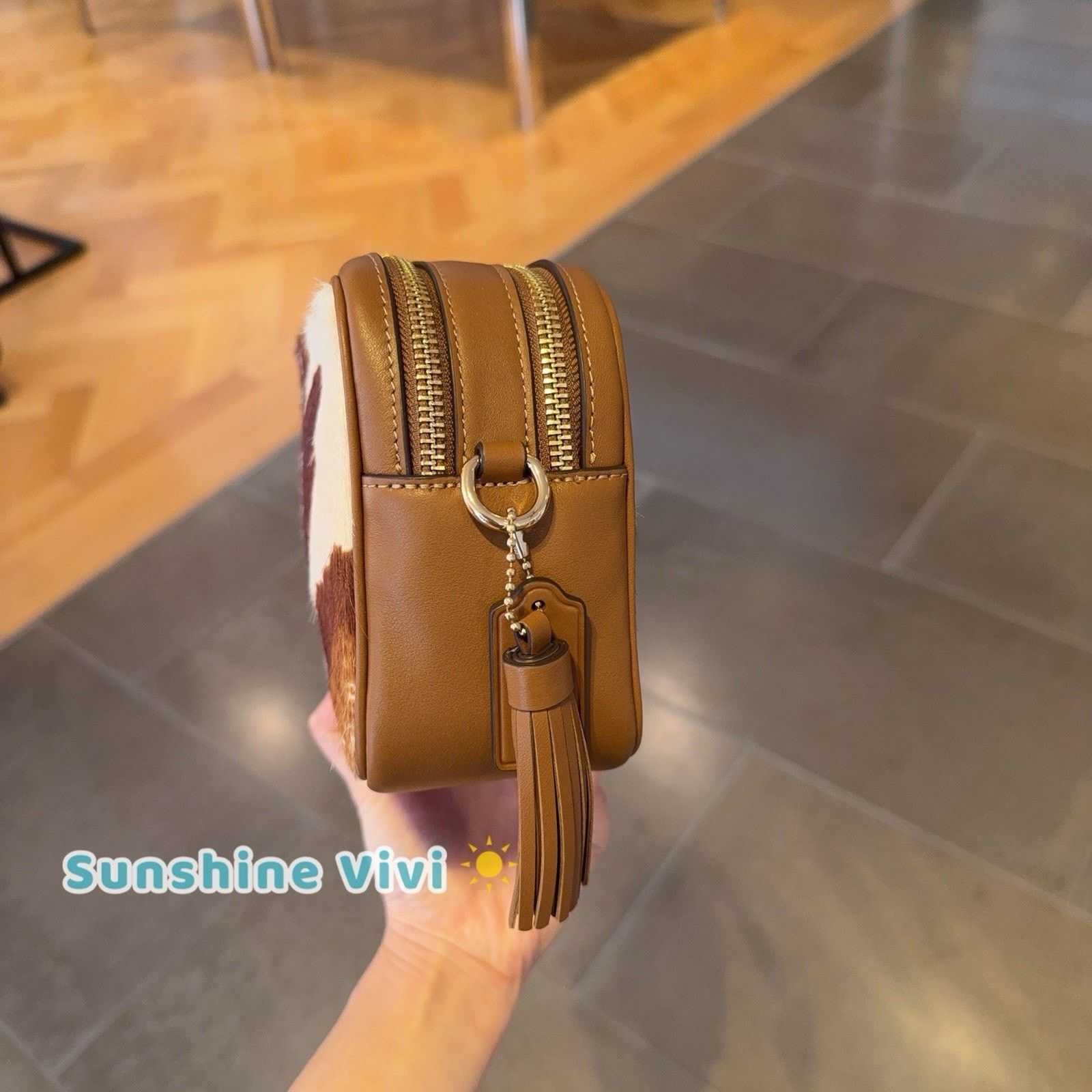 Coach NWT Coach Mini Carey Crossbody Bag Haircalf Cow CEK71 Cow Size ONE SIZE - 3 Thumbnail