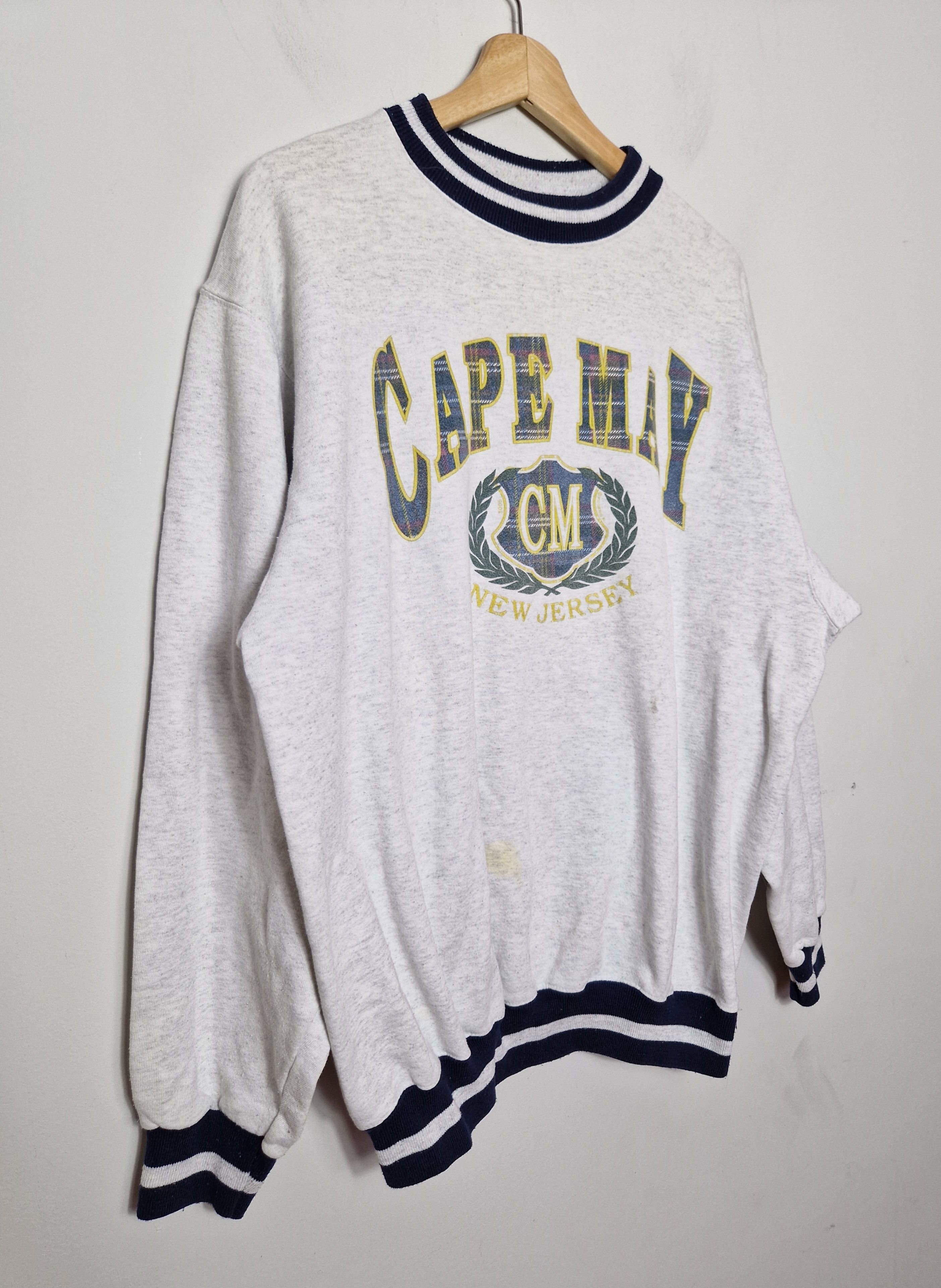 Vintage New Jersey Cape May Made in USA 90s sweatshirt university Size US L / EU 52-54 / 3 - 3 Thumbnail