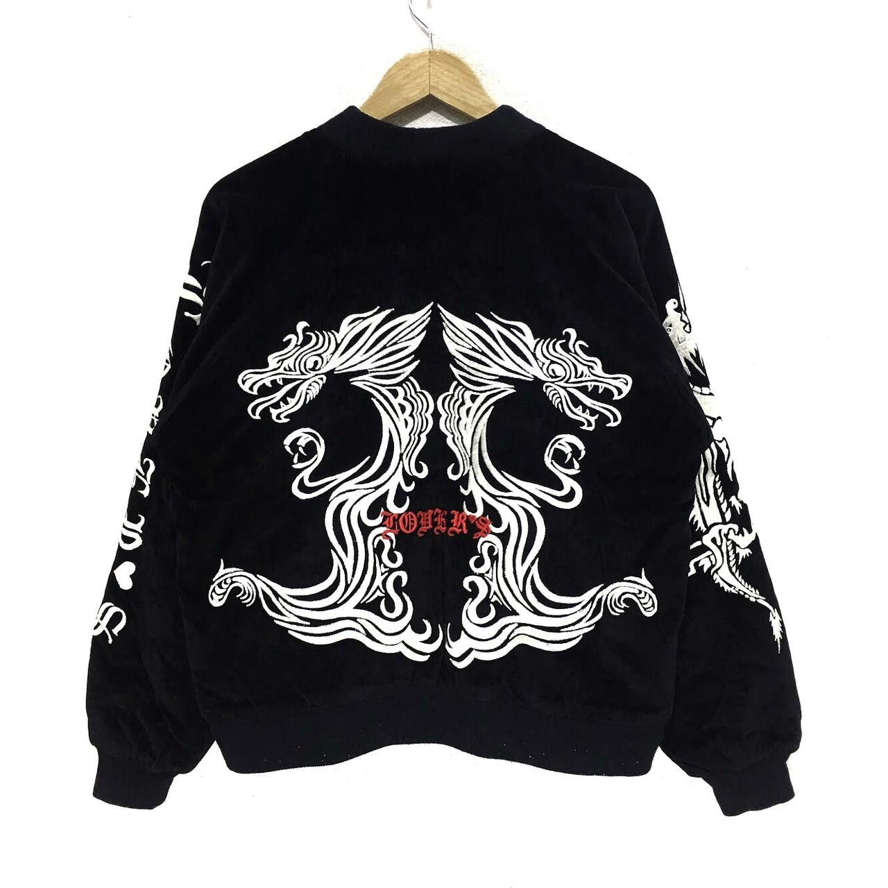 Vintage Vintage SUKAJAN Velvet Jacket Dragon Ryu Lover Embroidery Size L / US 10 / IT 46 - 1 Thumbnail