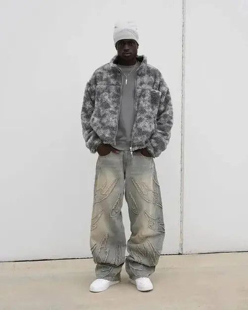Japanese Brand × Vintage Men's wide leg jeans in y2k style Size US 32 / EU 48 - 4 Thumbnail