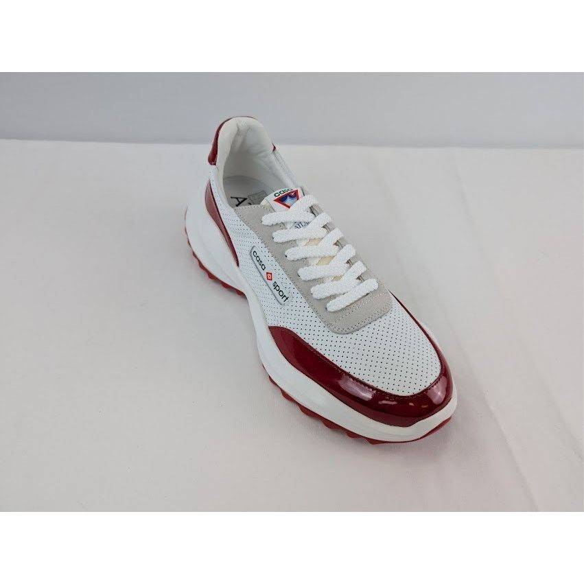 Casablanca o1rshd1 Leather Atlantis Sneaker in White / Red Size US 10.5 / EU 43-44 - 3 Thumbnail