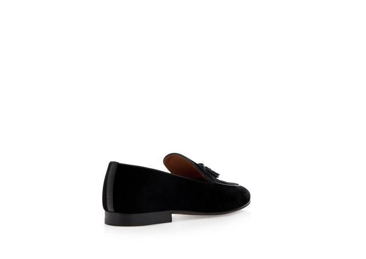 Tom Ford o1w1db10724 Velvet Loafers in Black Size US 12 / EU 45 - 3 Thumbnail