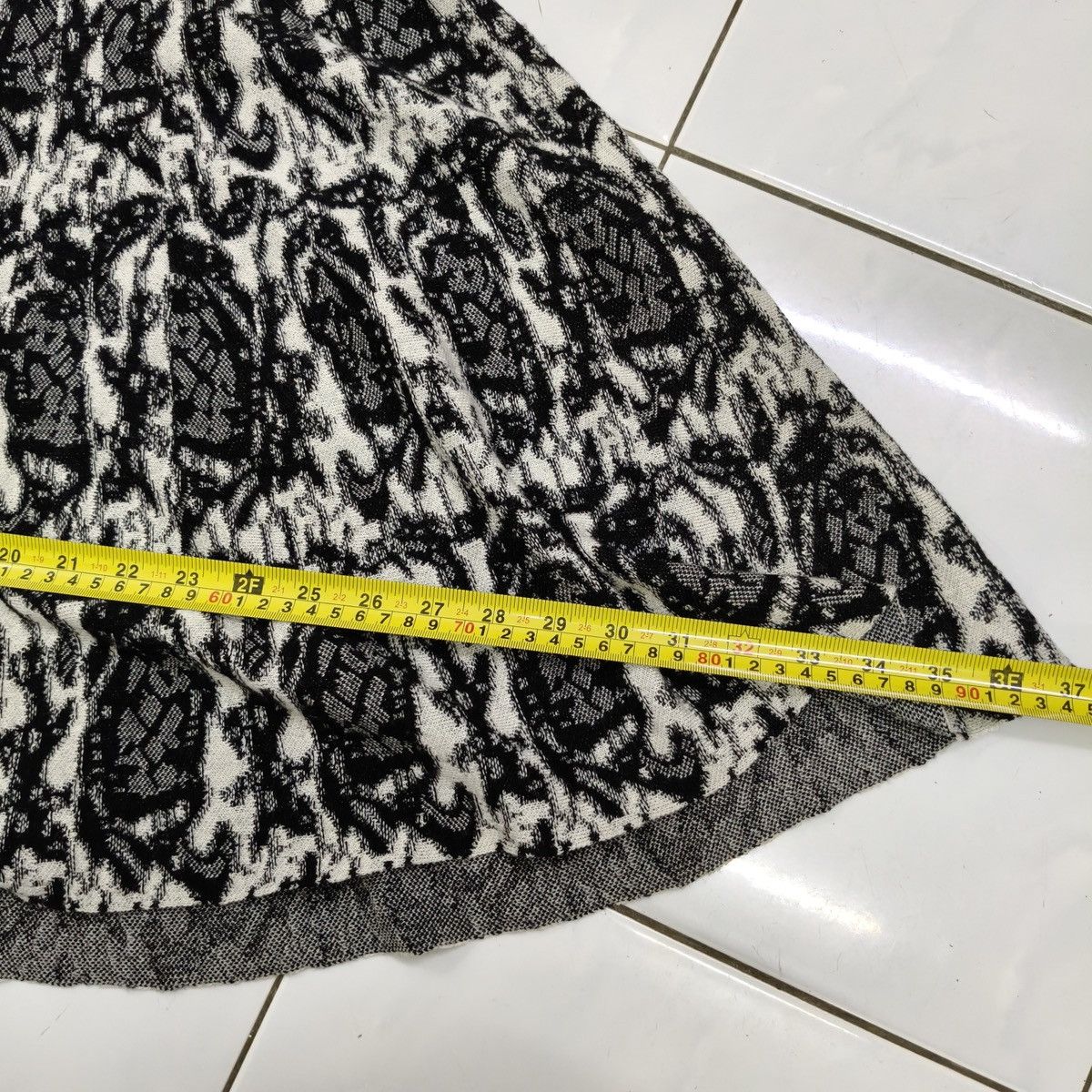 DKNY DKNY Black White Patterned Knit Long Sleeve Dress Size S / US 4 / IT 40 - 14 Thumbnail
