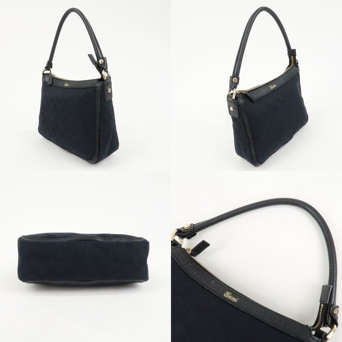Gucci Gucci GG Monogram Canvas Shoulder Bag Black Size ONE SIZE - 3 Thumbnail