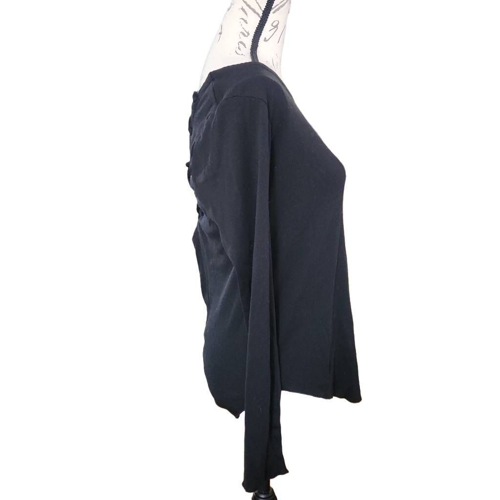 Chaser Brand Chaser Ladies Size Medium Black Soft Ribbed Long Sleeve Shir Size M / US 6-8 / IT 42-44 - 2 Thumbnail