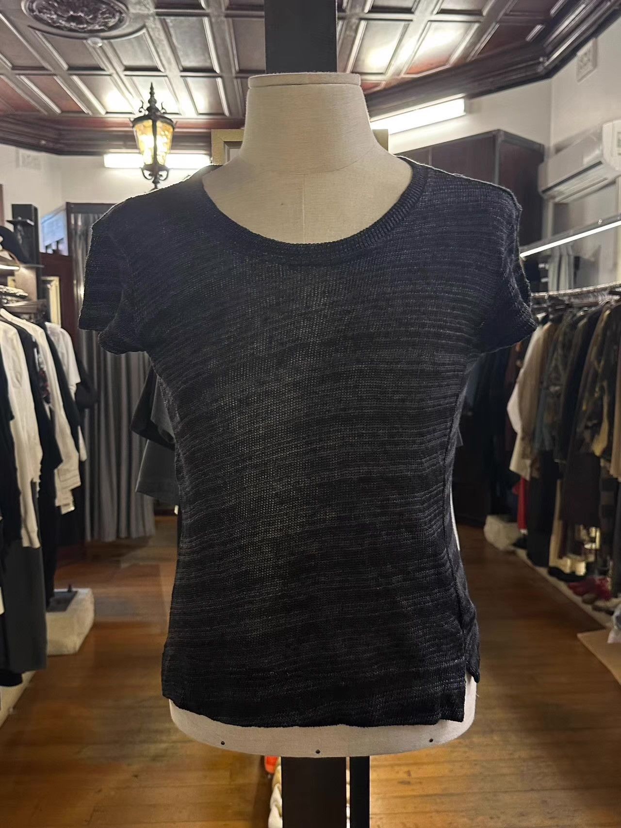 The Viridi-anne The Viridi‑Anne Linen Knit‑Structure Short‑Sleeve Ｑ25 Size US XS / EU 42 / 0 - 1 Thumbnail
