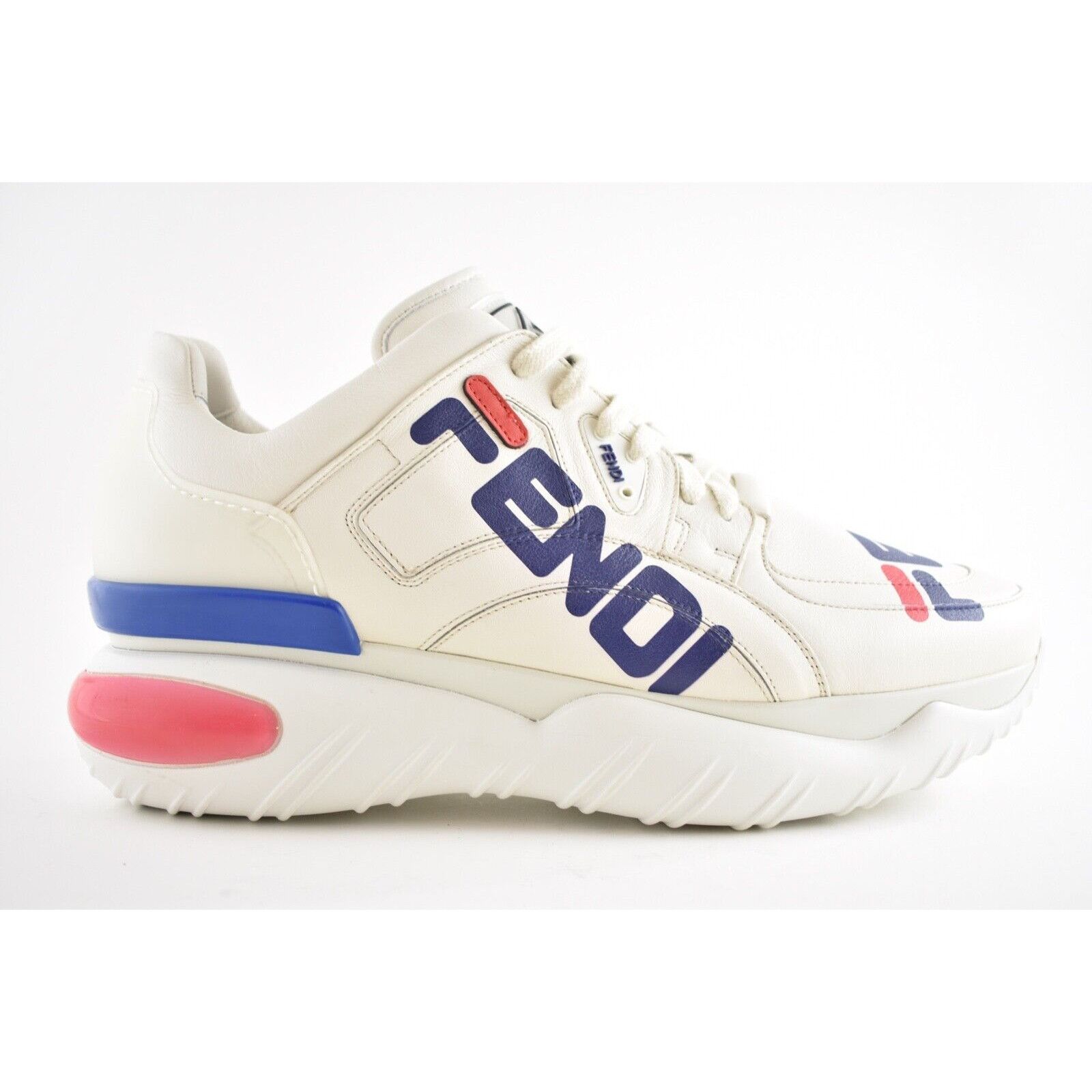 Fendi Fendi Mens Chunky Mania Logo White Platform Size US 10.5 / EU 43-44 - 3 Thumbnail