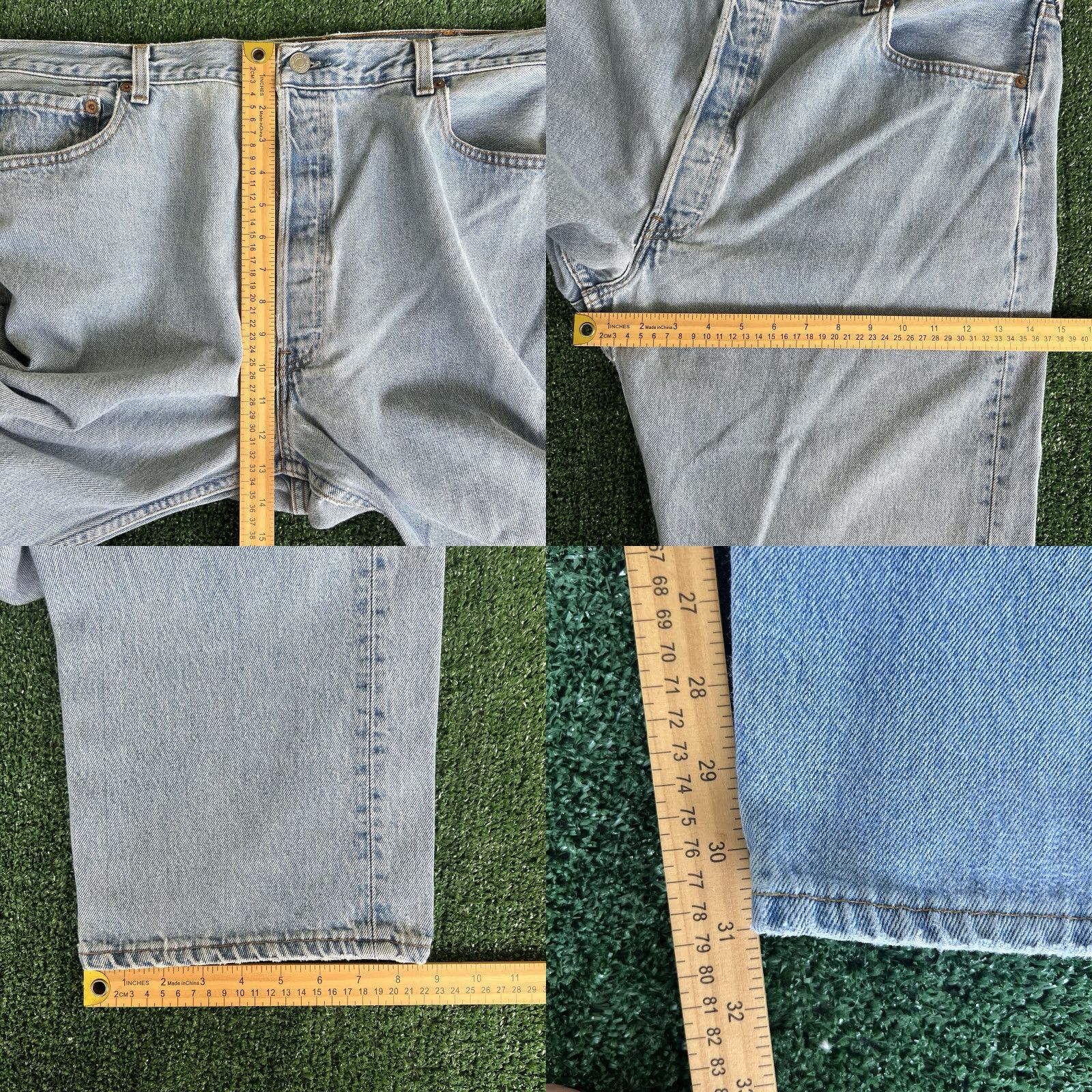 Levi's **Vintage 90s Levi's 501 Light Blue USA Button Fly Jeans 41x31"** User: Vintage 90s Levi's 501 Light Blue USA Button Fly Jeans 41x31" Size US 41 - 9 Thumbnail