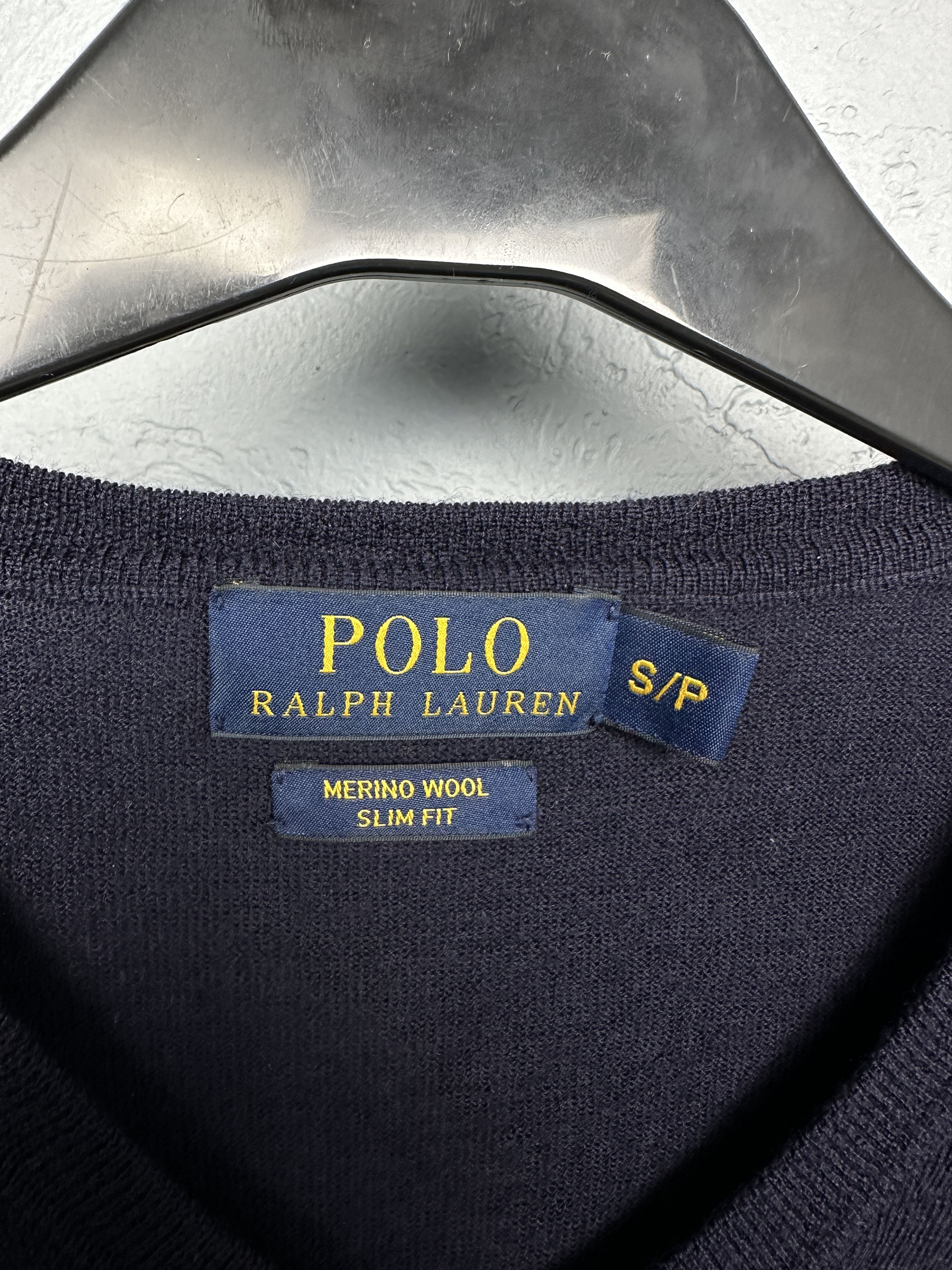 Polo Ralph Lauren Polo Ralph Lauren V-Neck Mens Merino Wool Sweater Size US S / EU 44-46 / 1 - 3 Thumbnail