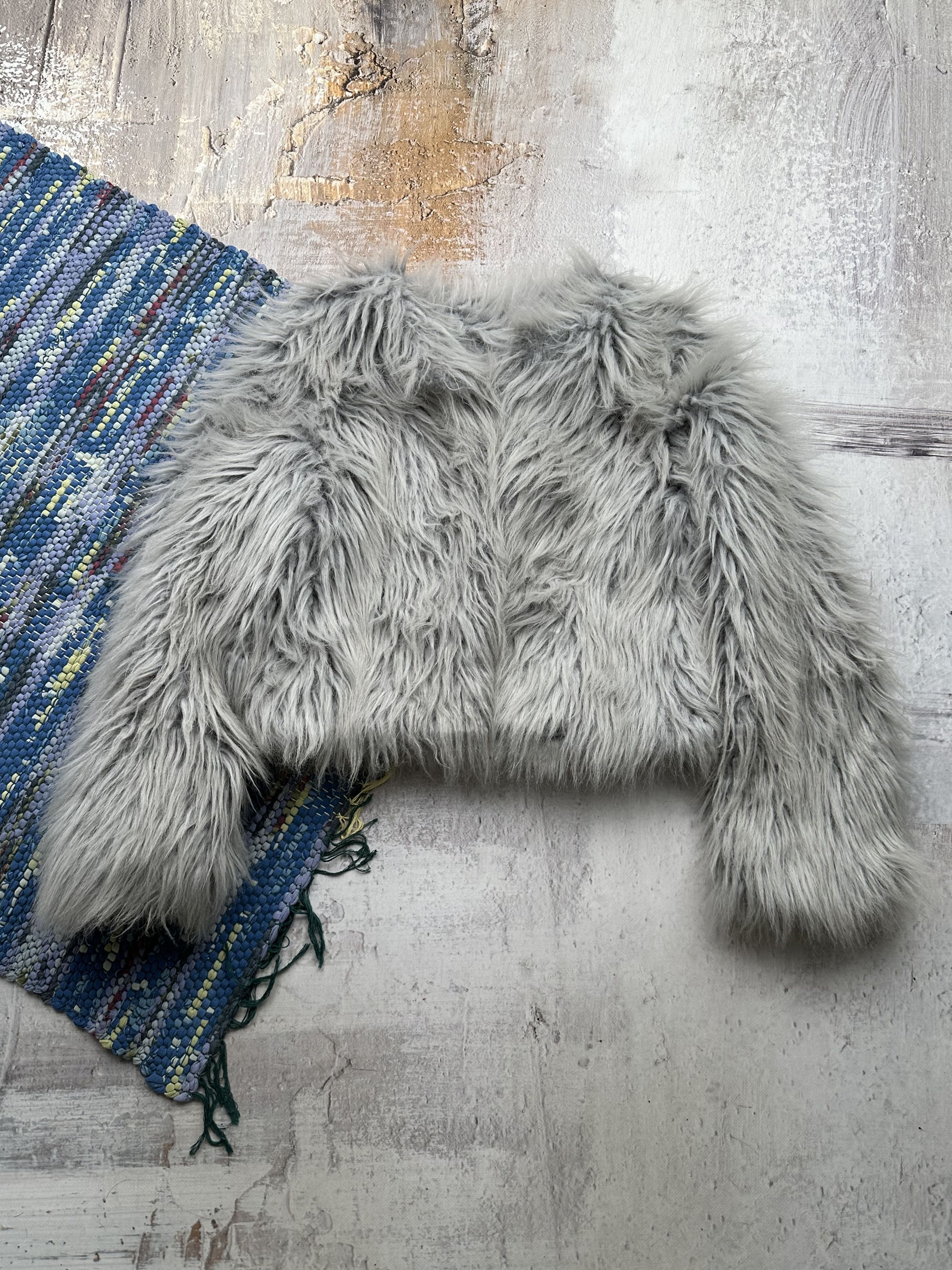Japanese Brand Vintage Cropped Faux Fur Coat A50(377)D15 Size S / US 4 / IT 40 - 1 Thumbnail