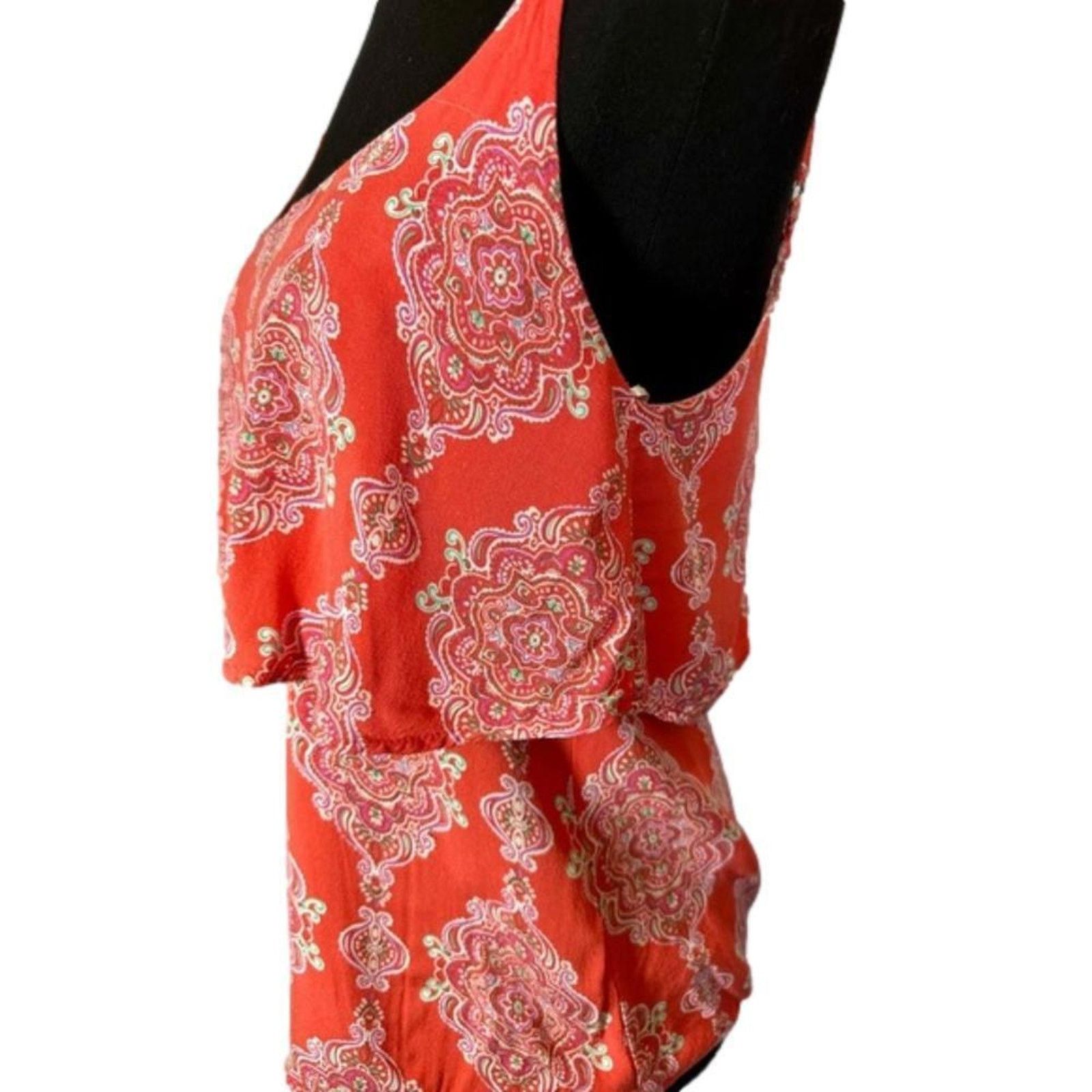 Designer Bobos Women's Boho Chic Layered Top NWT Bright Floral medium Size M / US 6-8 / IT 42-44 - 2 Thumbnail
