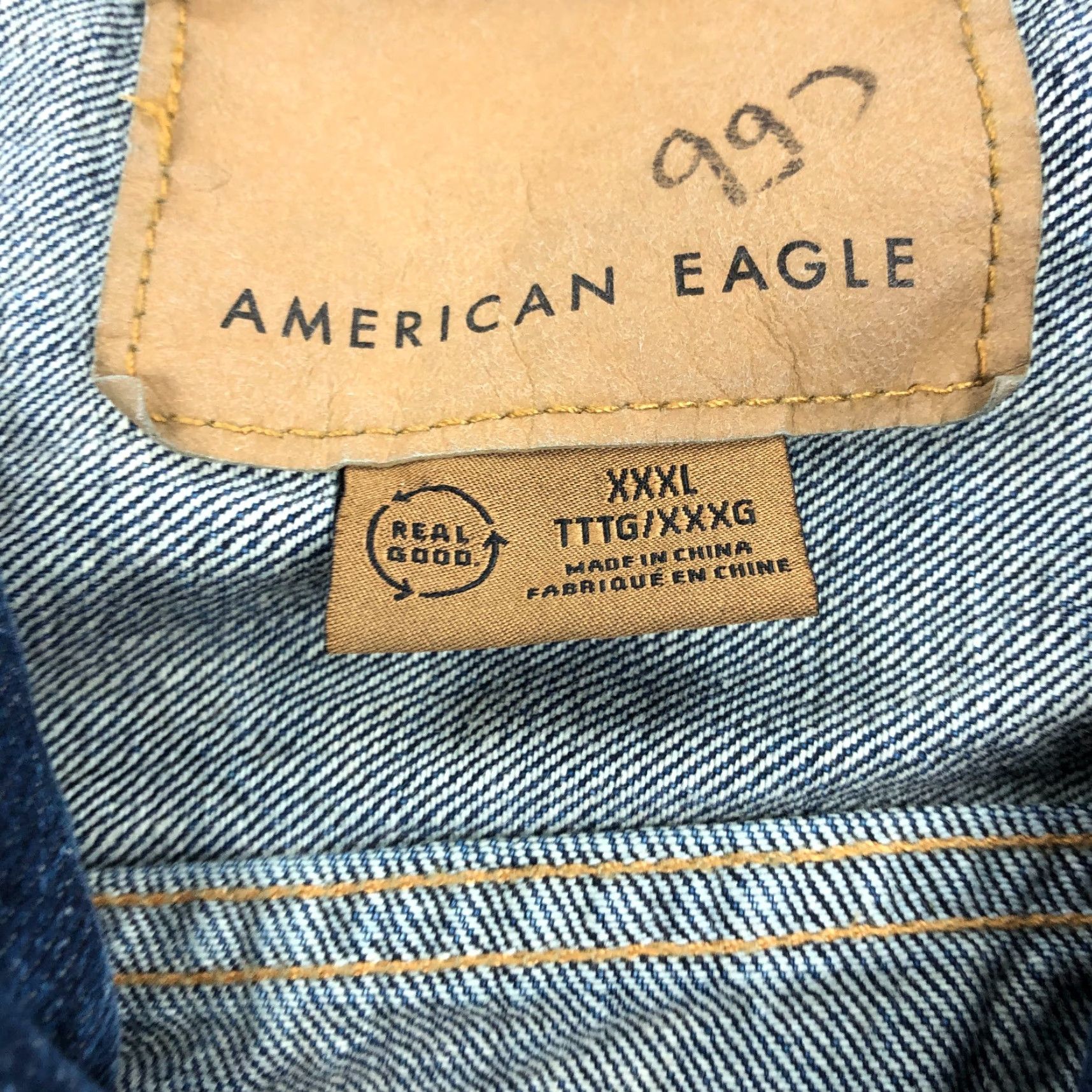 American Eagle Outfitters The Summer I Turned Pretty Cast + Crew Denim Jacket American Eagle Adult 3XL S3 Trucker Blue Mens Denim Jacket Size US XXL / EU 58 / 5 - 5 Thumbnail
