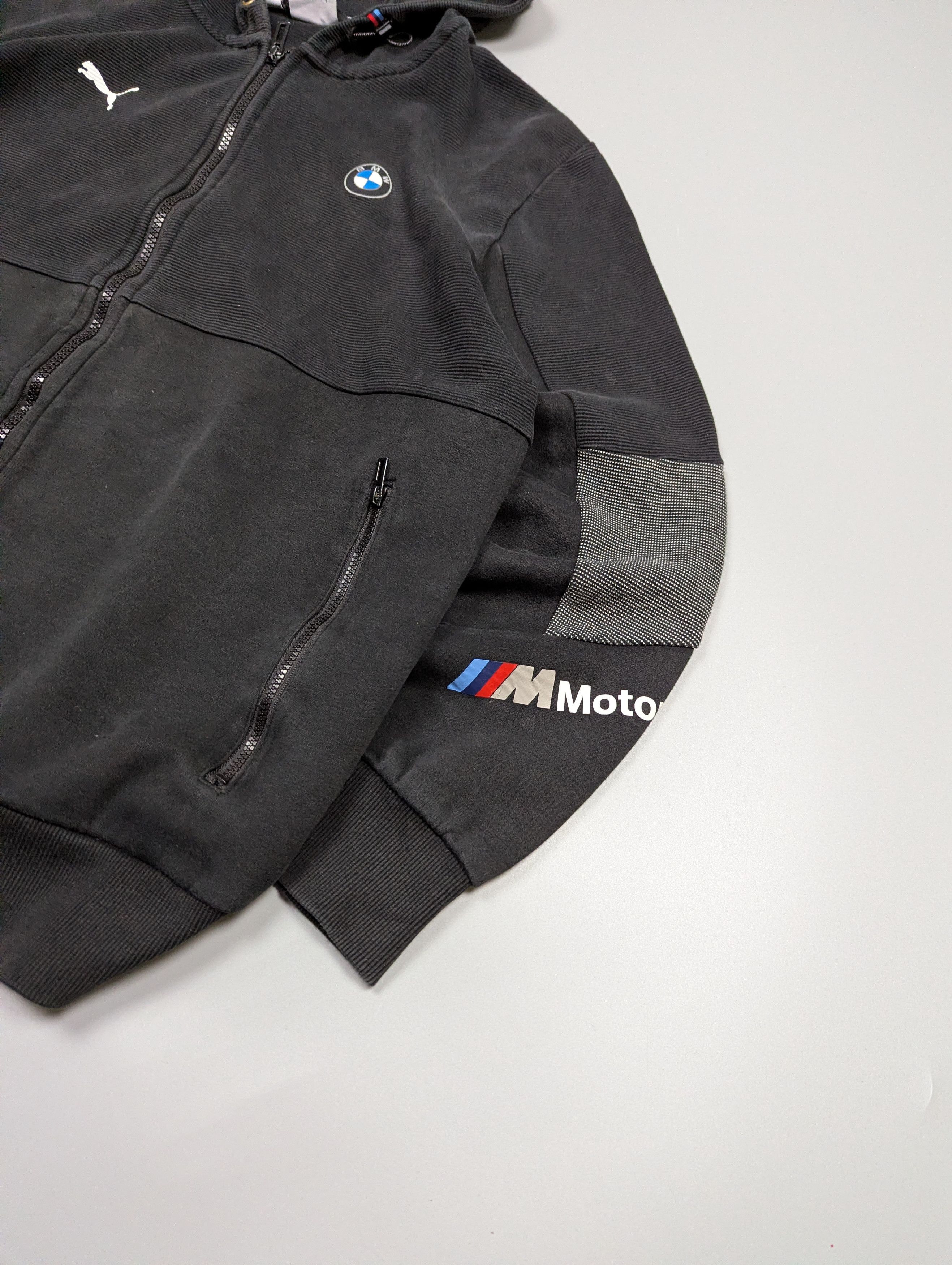 BMW × Puma Puma x BMW M Motorsport Distressed Black Hoodie Full Zip Size US L / EU 52-54 / 3 - 4 Thumbnail
