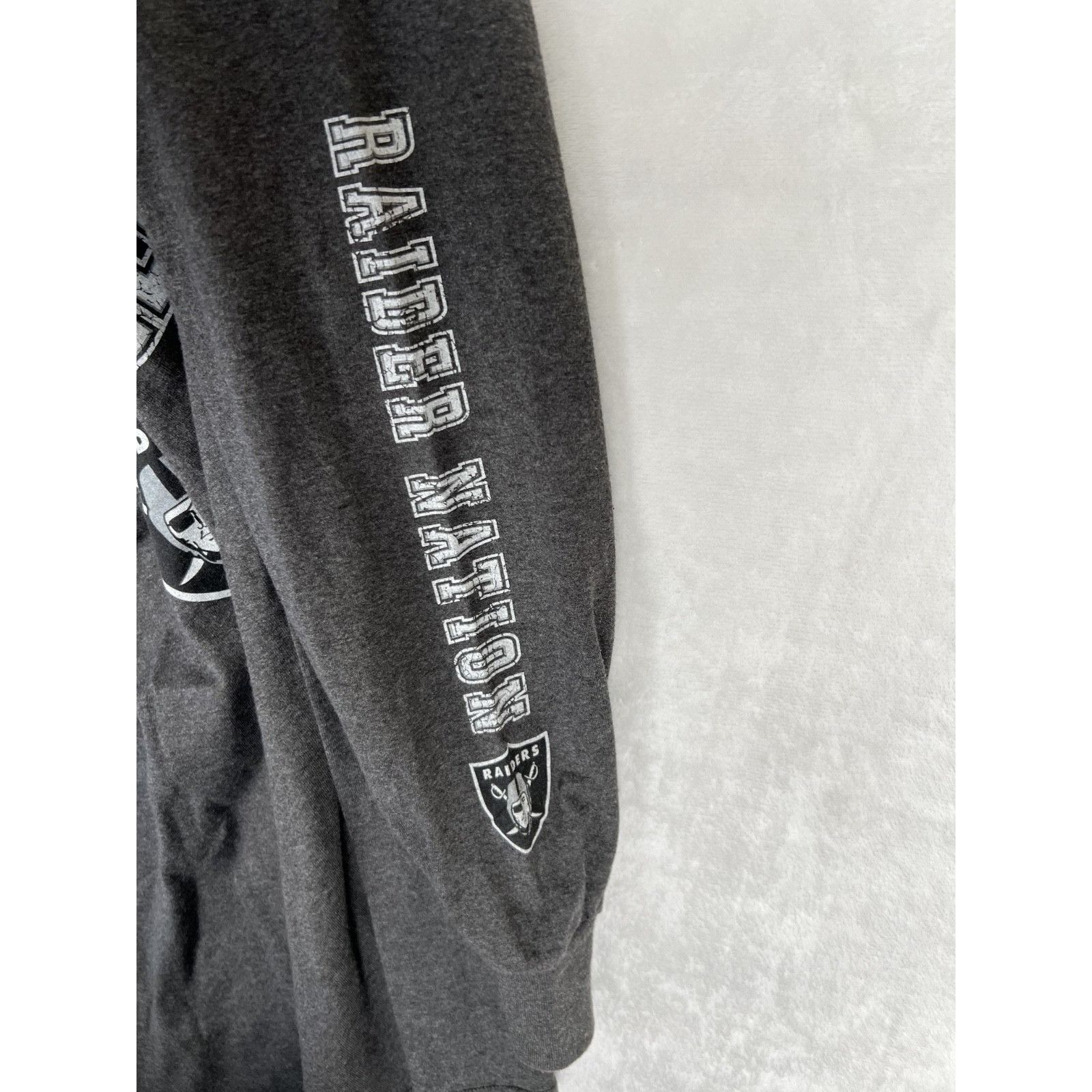 Majestic Vintage Oakland Raiders Long Sleeve Shirt Size XL Gray Spel Size US XL / EU 56 / 4 - 7 Thumbnail