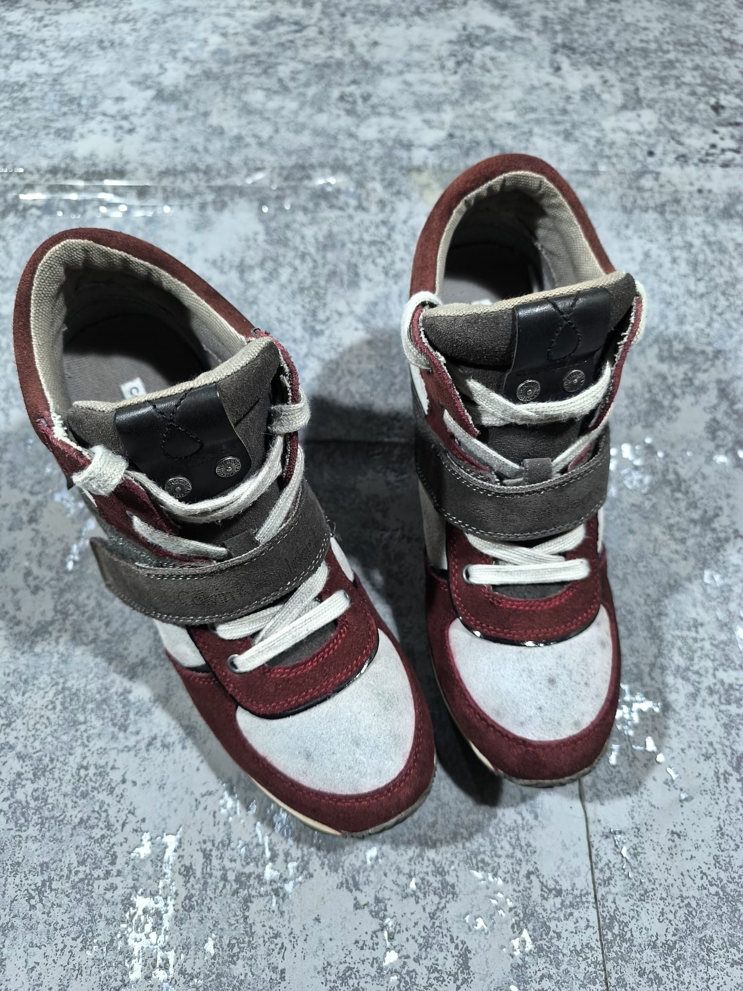 Calvin Klein CKJ WEDGE SNEAKERS ISABEL MARRANT LEATHER Size US 8 / IT 38 - 16 Thumbnail