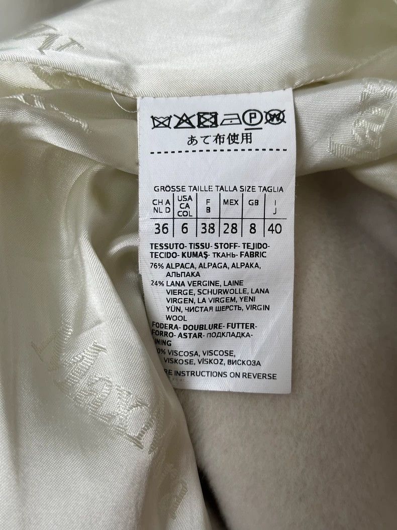 Max Mara Max Mara Off-white alpaca coat with buckles Size M / US 6-8 / IT 42-44 - 5 Thumbnail