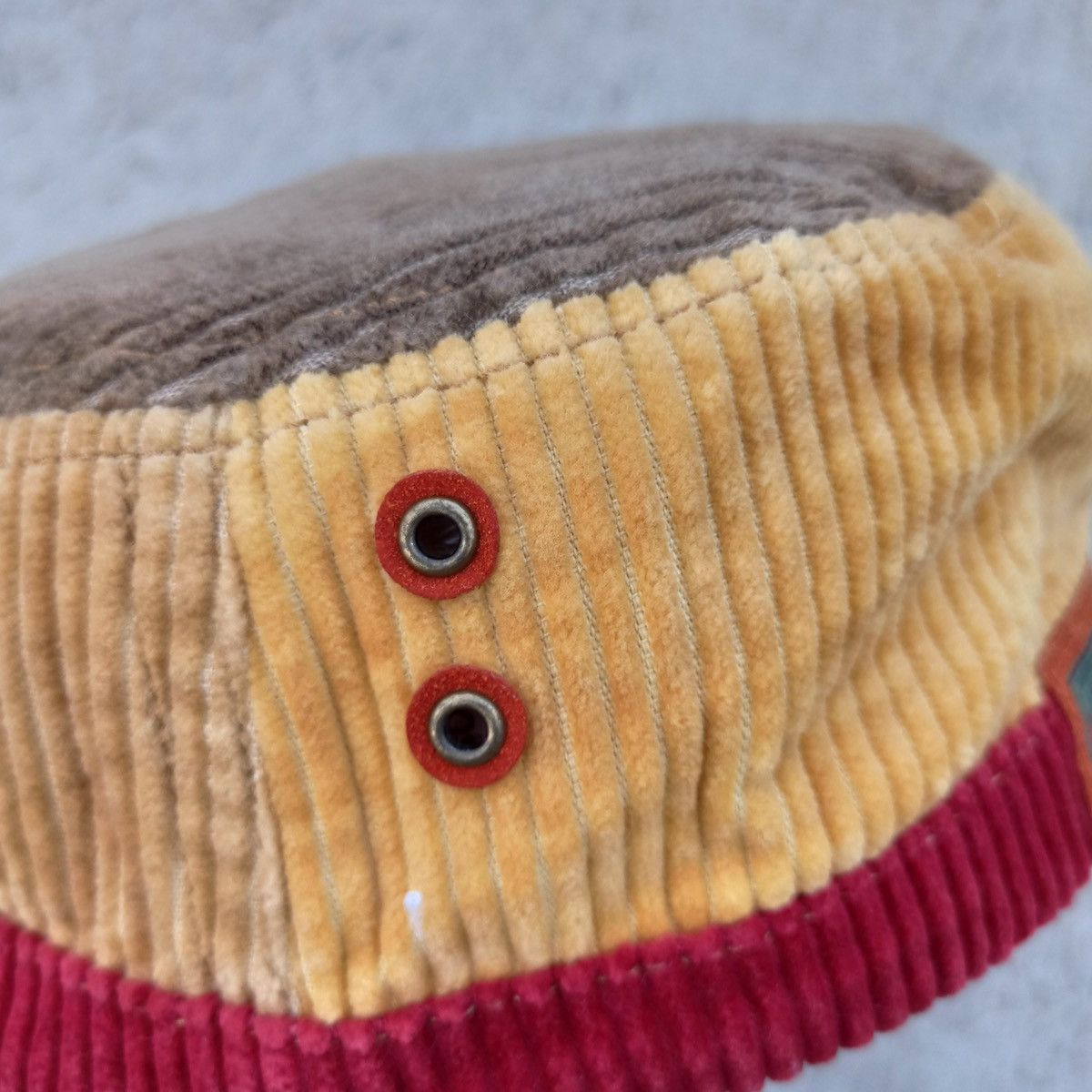 Other UNIQUE corduroy Patchwork cadet hat by grace Size ONE SIZE - 12 Thumbnail