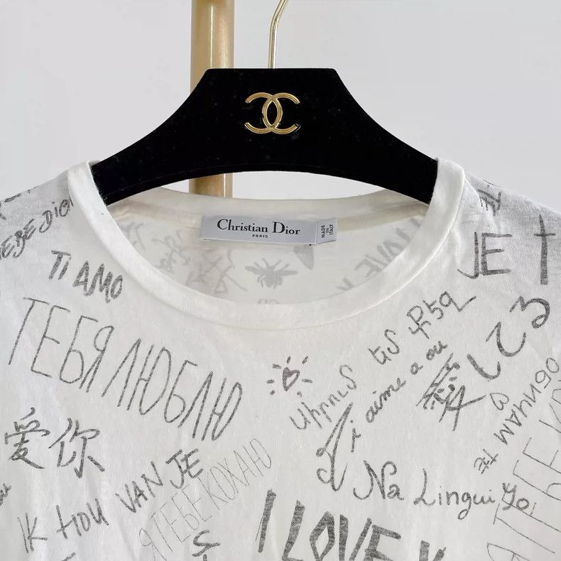 Dior Dior White Valentine's Day Series T-shirt Size M / US 6-8 / IT 42-44 - 3 Thumbnail
