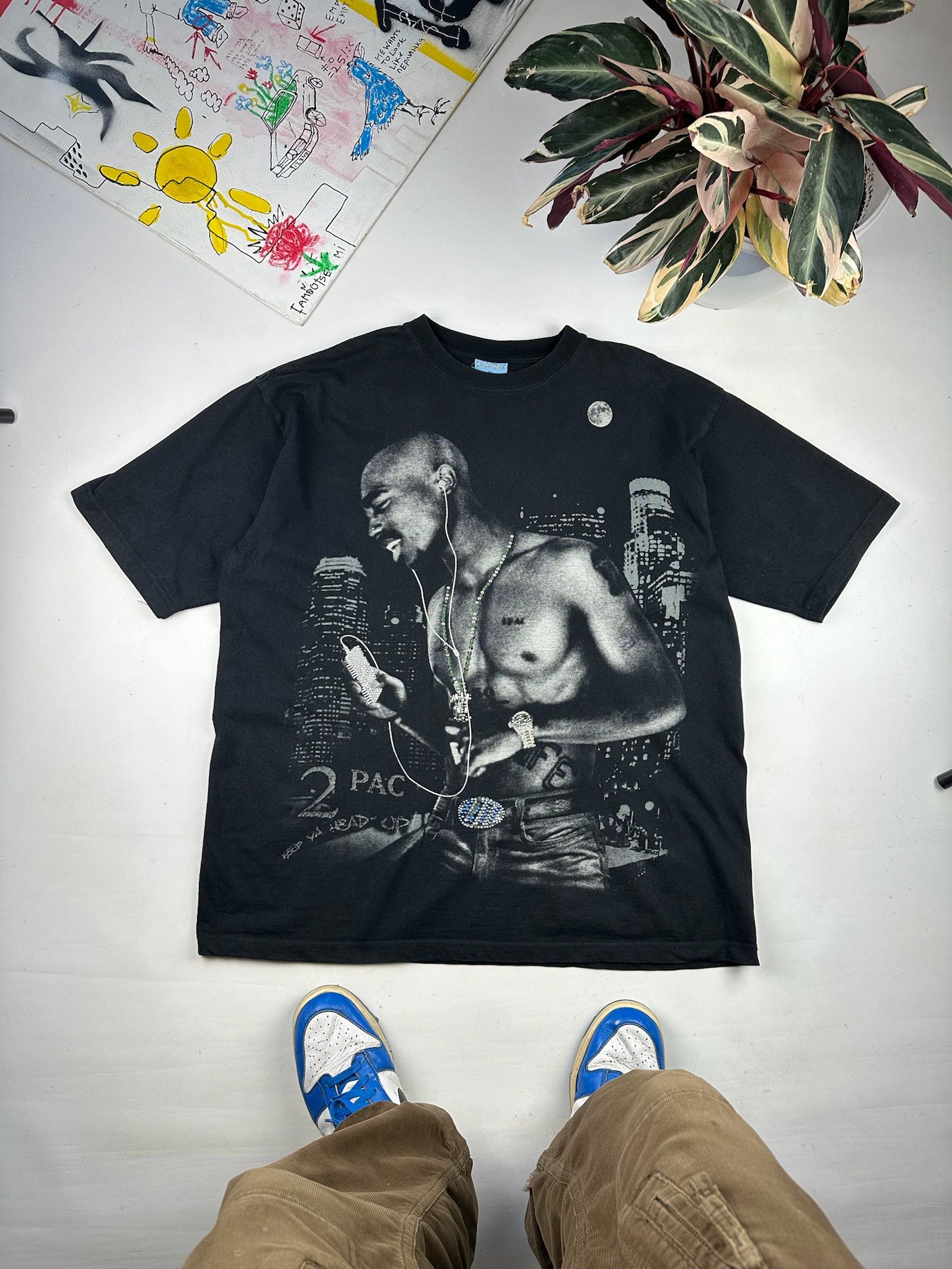 Rap Tees Vintage Tupac Tee 2pac AOP Size US XL / EU 56 / 4 - 2 Thumbnail