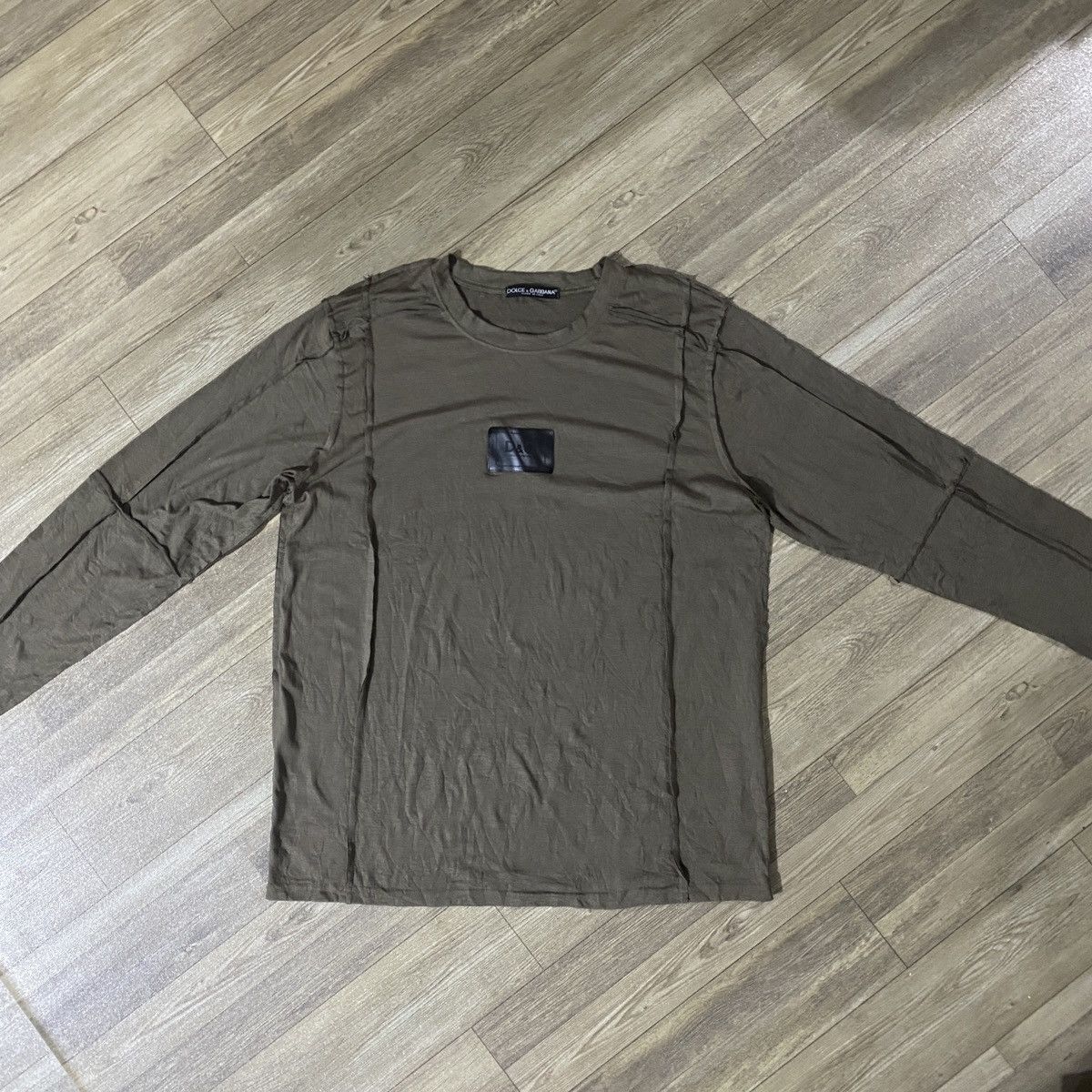 Dolce & Gabbana × Vintage Vtg Golce & Gabbana Design Y2k Longsleeve T-Shirt Logo Box Size US M / EU 48-50 / 2 - 3 Thumbnail