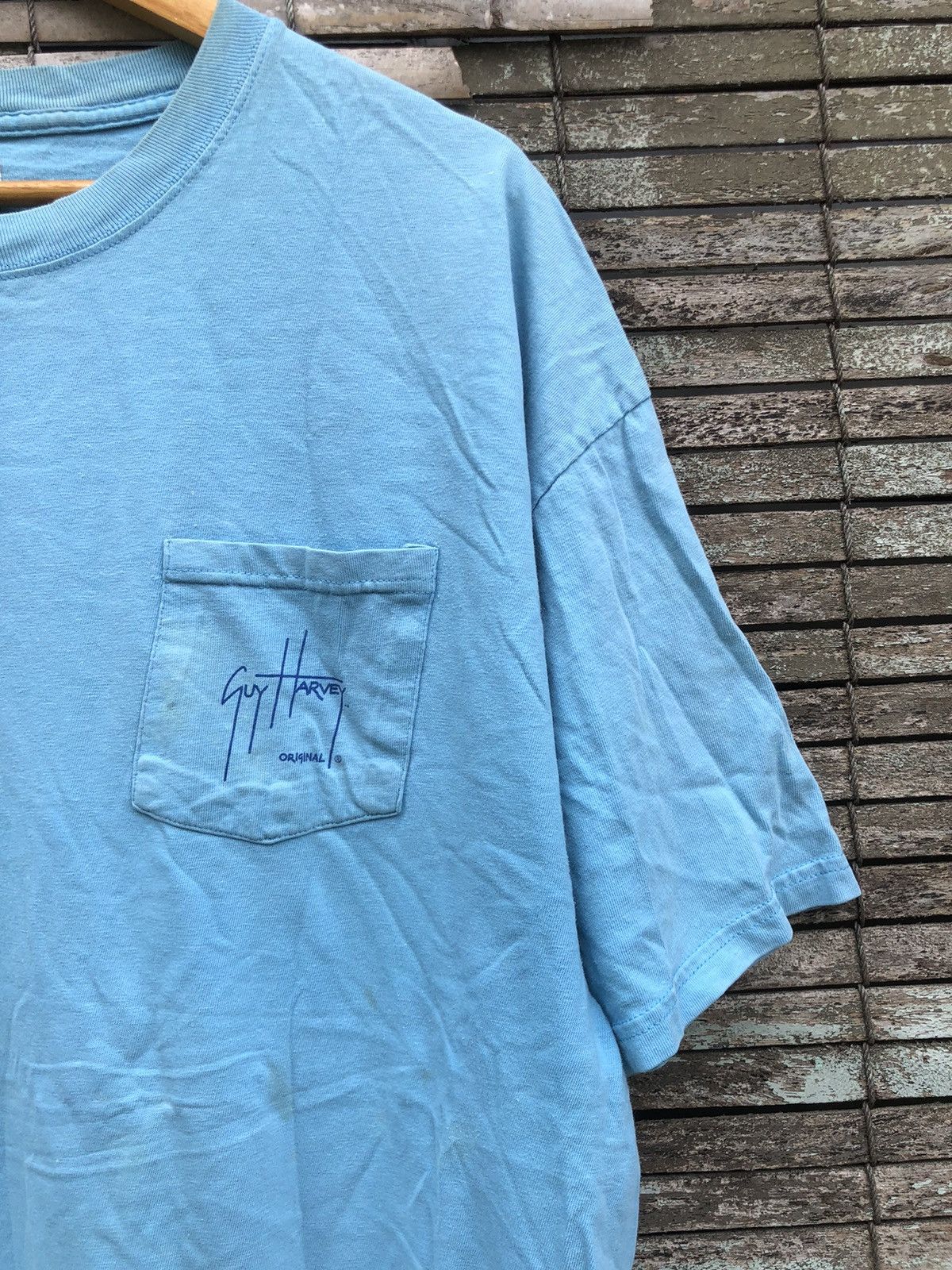 Vintage Vintage Guy Harvey Backhit Single Pocket Tee Size US XXL / EU 58 / 5 - 12 Thumbnail