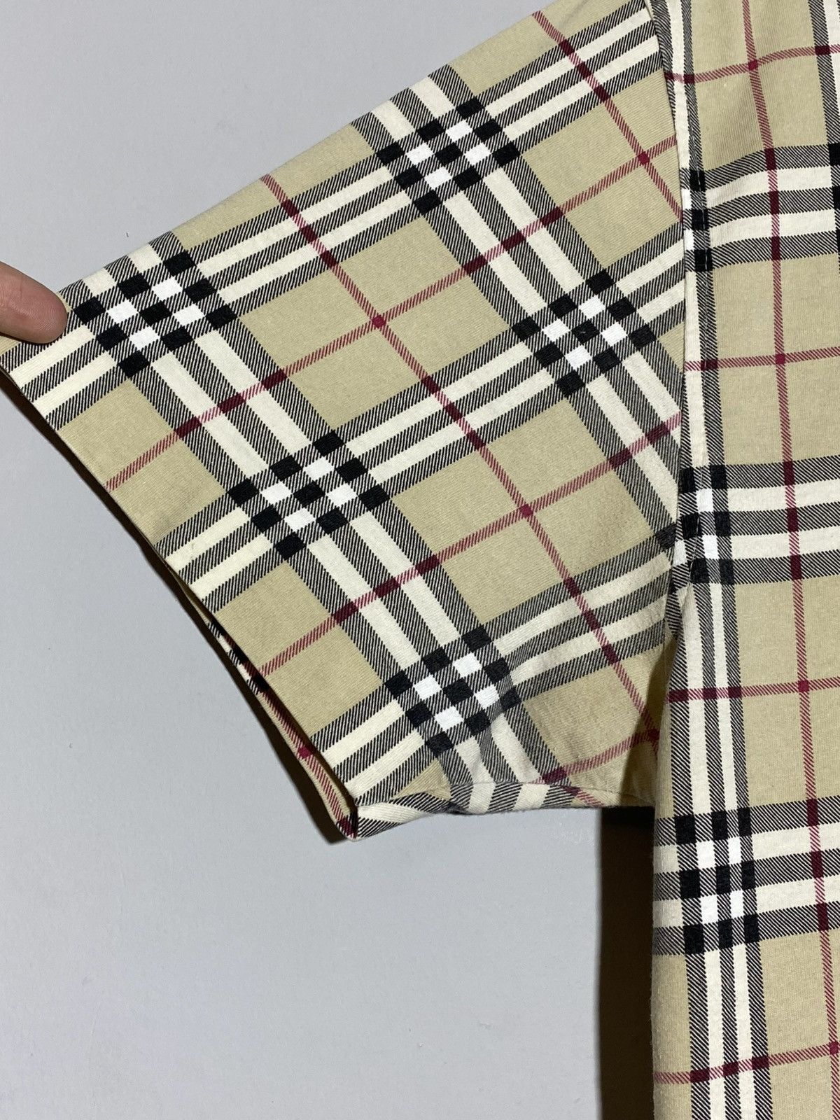 Burberry Vintage Burberry Nova Check All Over Print Polo T-shirt Size US L / EU 52-54 / 3 - 7 Thumbnail