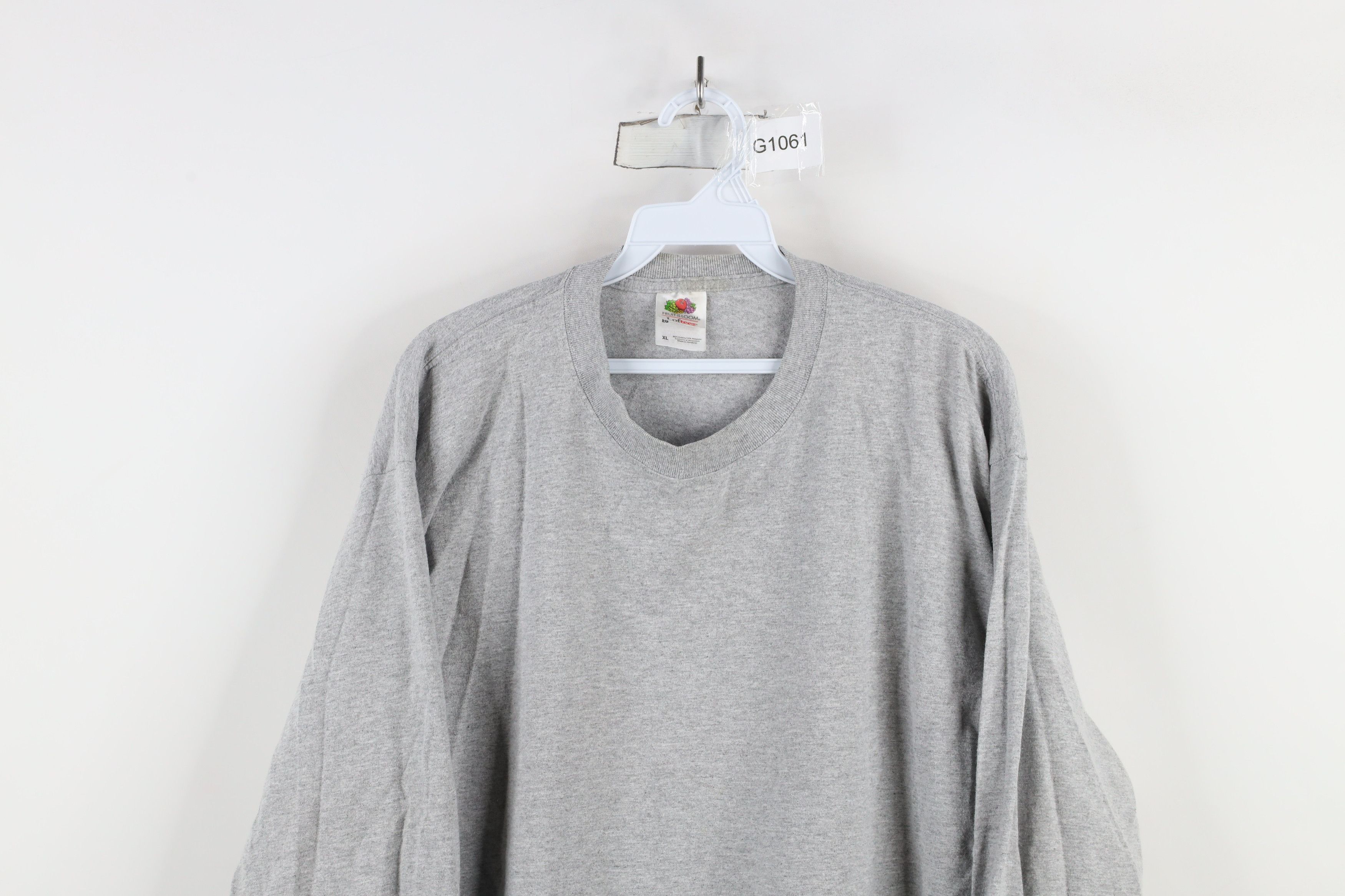 Vintage Vintage 90s Y2K Streetwear Long Sleeve T-Shirt Heather Gray Size US XL / EU 56 / 4 - 2 Thumbnail