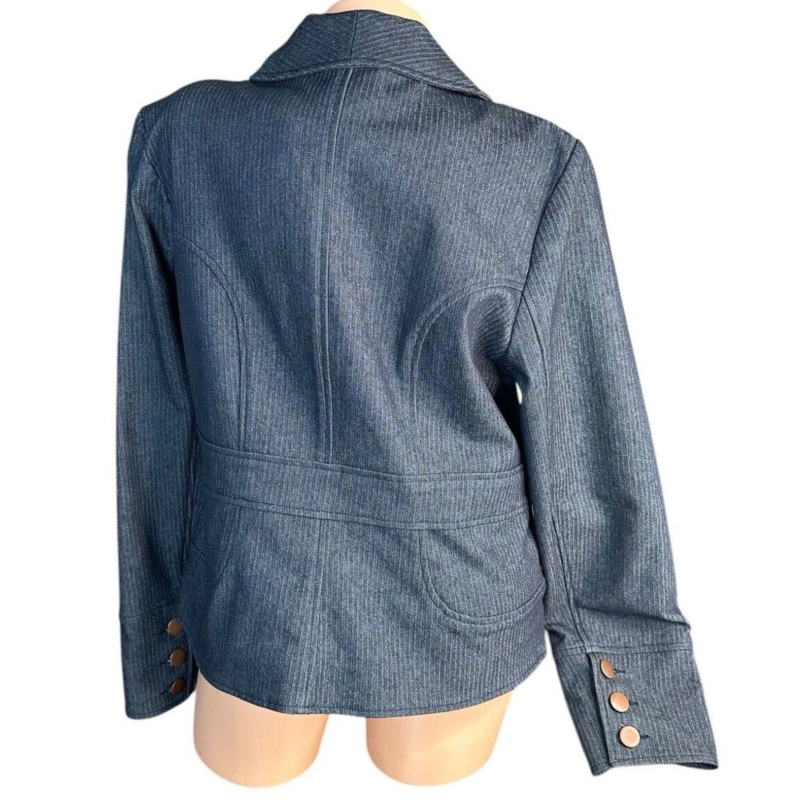Other View Walter Blue Herringbone Denim Trouser Jeans Blazer 10 L Size 32" / US 10 / IT 46 - 11 Thumbnail