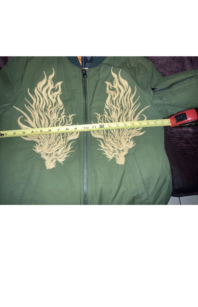 Guess GUESS Embroidered Flame MA-1 Bomber Jacket Green M Size US M / EU 48-50 / 2 - 5 Thumbnail