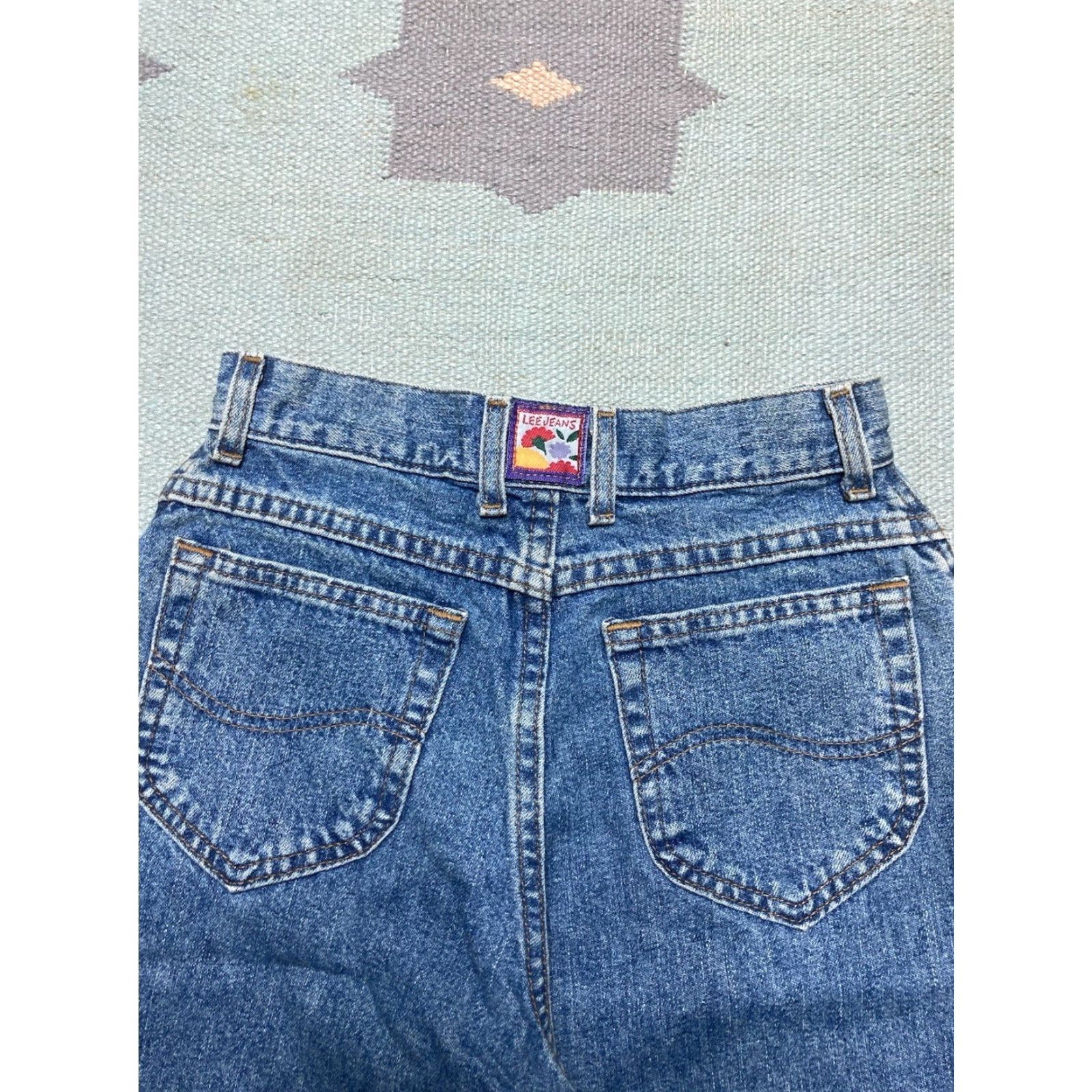Lee VINTAGE Lee Denim Jeans Straight USA Women’s Regular 12 24x27 Blue Jeans Womens Size 34" / US 12 / IT 48 - 8 Thumbnail