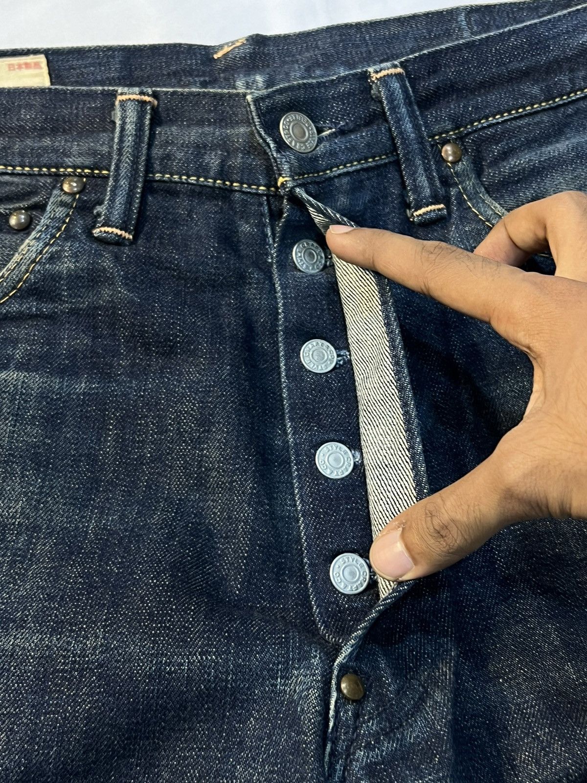 Evisu × Japanese Brand VINTAGE JAPANESSE BRAND EVISU DENIM BUCKLE DISTRESSED Size US 32 / EU 48 - 7 Thumbnail