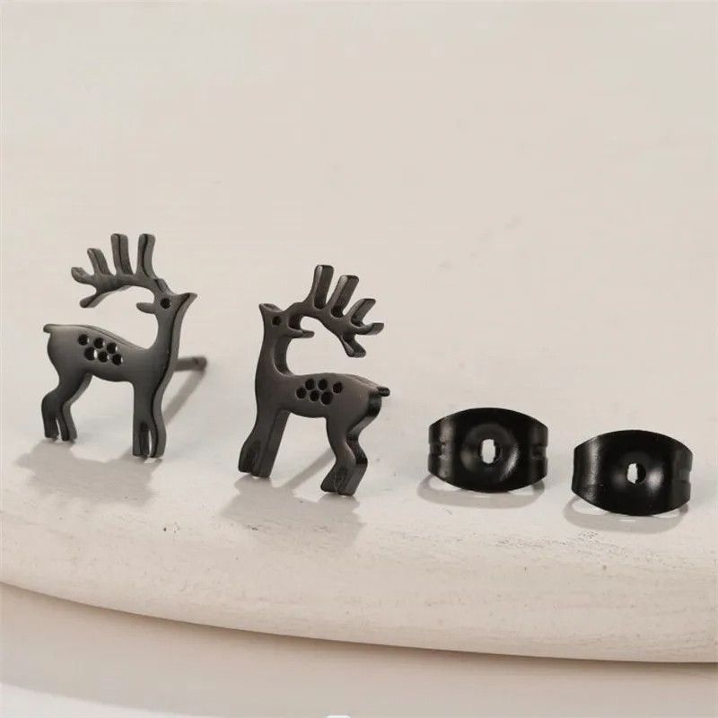 Jewelry Christmas Deer Earrings Charm Earring Gift Size ONE SIZE - 1 Thumbnail