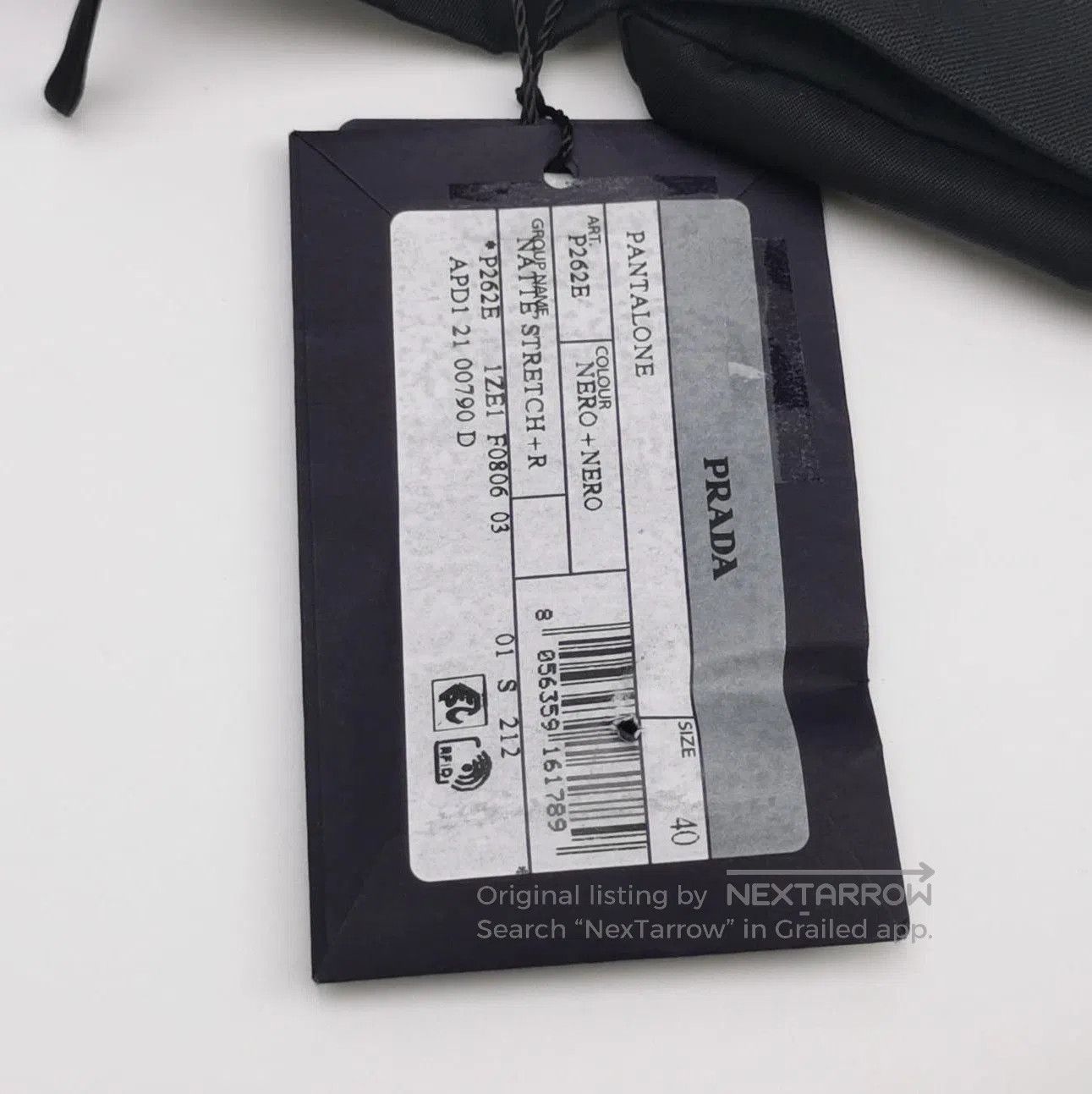 Prada Prada Black Wool Blend Logo Trousers Size 4. Size 39" - 4 Thumbnail