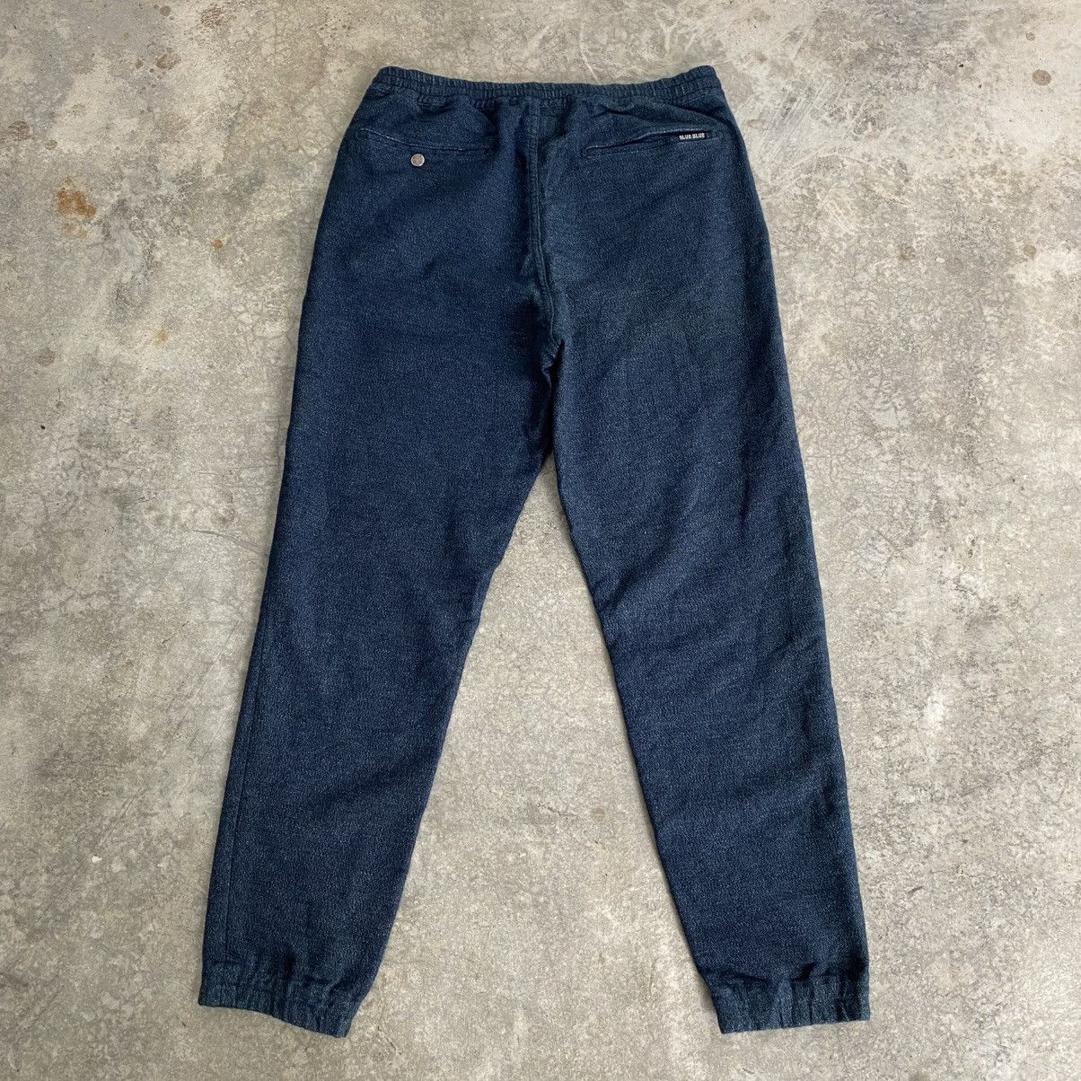 Blue Blue Japan Blue Blue Japan Drawstring Indigo Dyed Sweat Pants Size US 31 - 11 Thumbnail