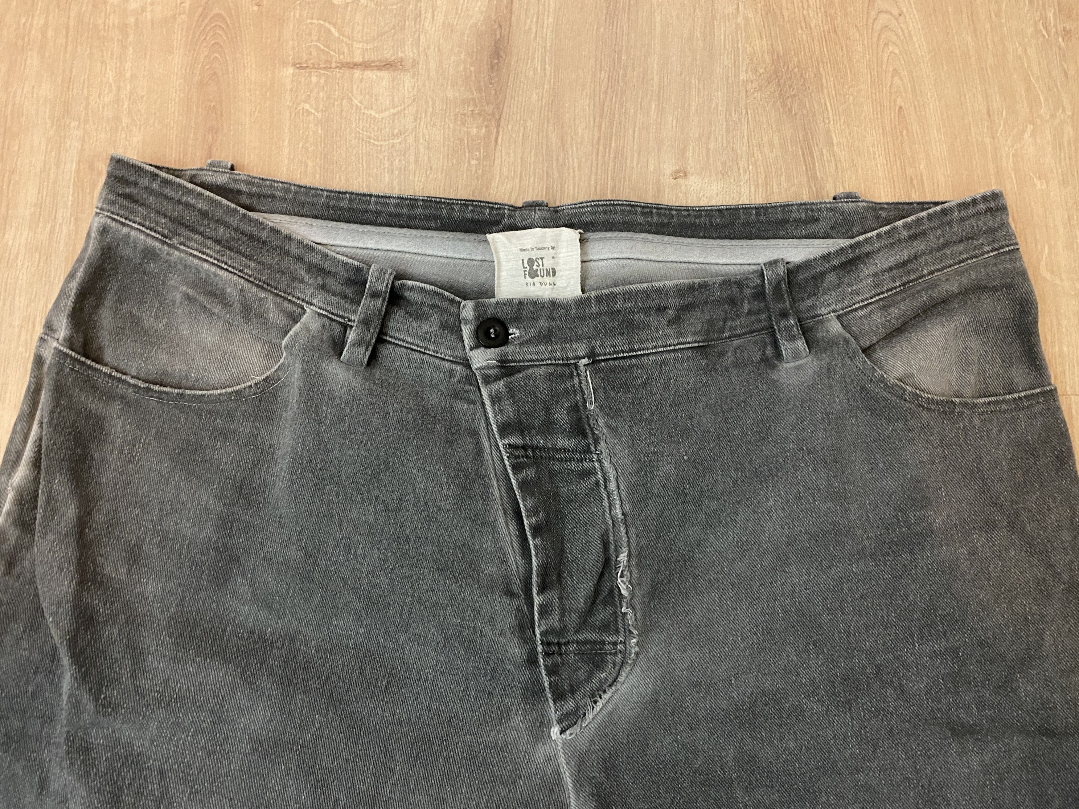 Lost & Found Ria Dunn Lost & Found Ria Dunn Rooms XL Gray Bias cut frayed denim Size US 38 / EU 54 - 2 Thumbnail