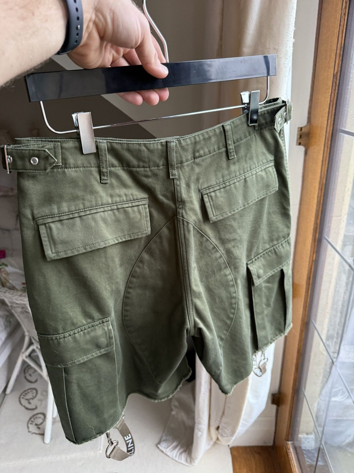 Celine Celine green cargo shorts with Celine logo straps 52 Hedi Size US 36 / EU 52 - 18 Thumbnail