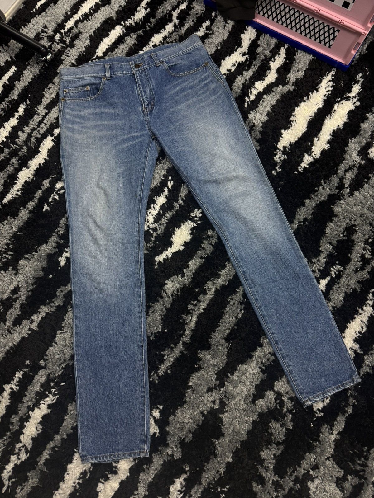 Saint Laurent Paris D02 blue denim pants
