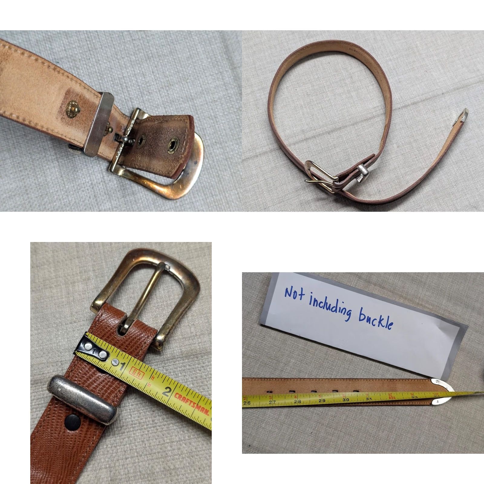 Vintage VINTAGE Nocona belt Western 28 Leather Lizard Skin Brown Belt Men XS? Size 28 - 8 Thumbnail