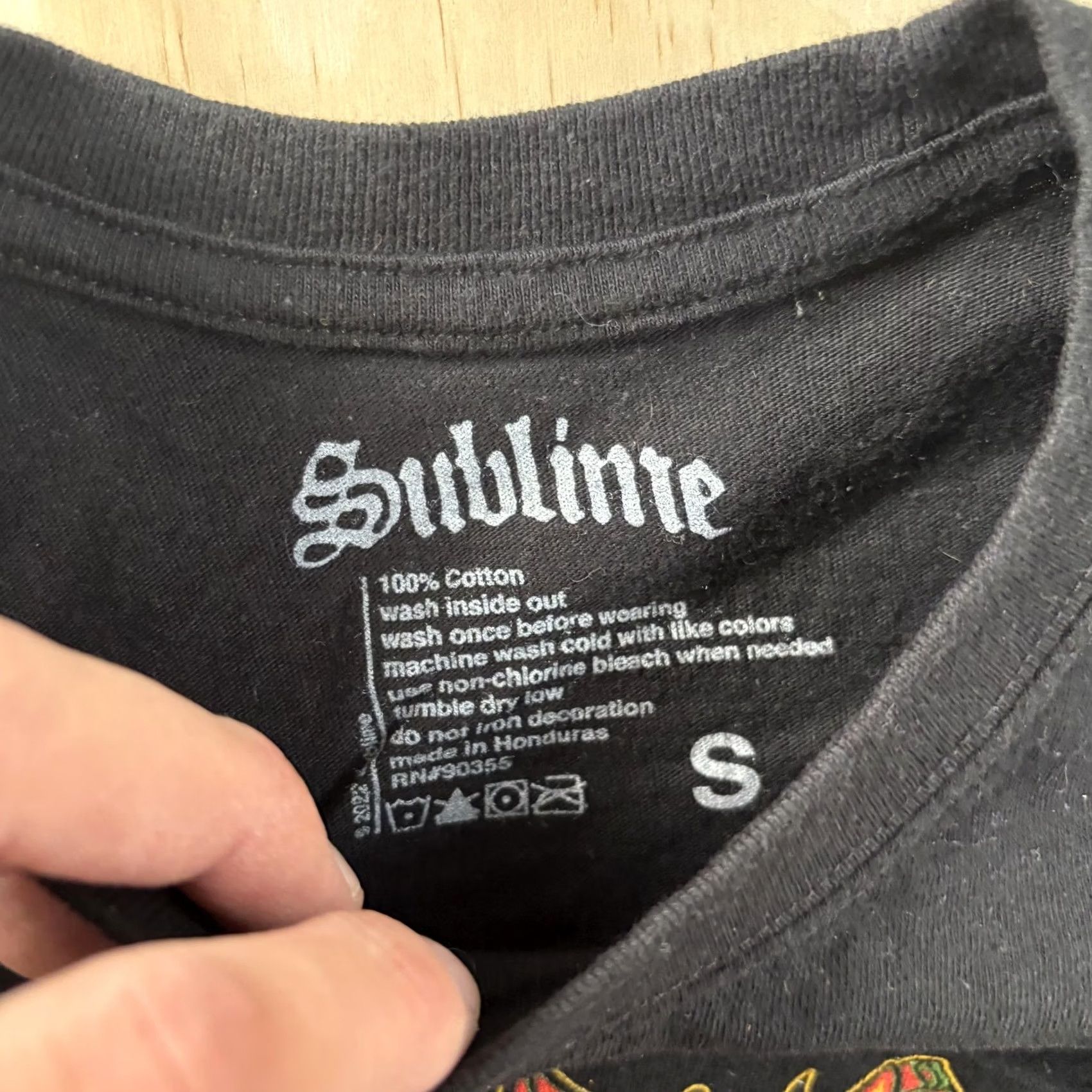 Vintage Sublime Shirt Mens Small Black Skull Floral Band Graphic Tee T-Shirt Music Size US S / EU 44-46 / 1 - 2 Thumbnail