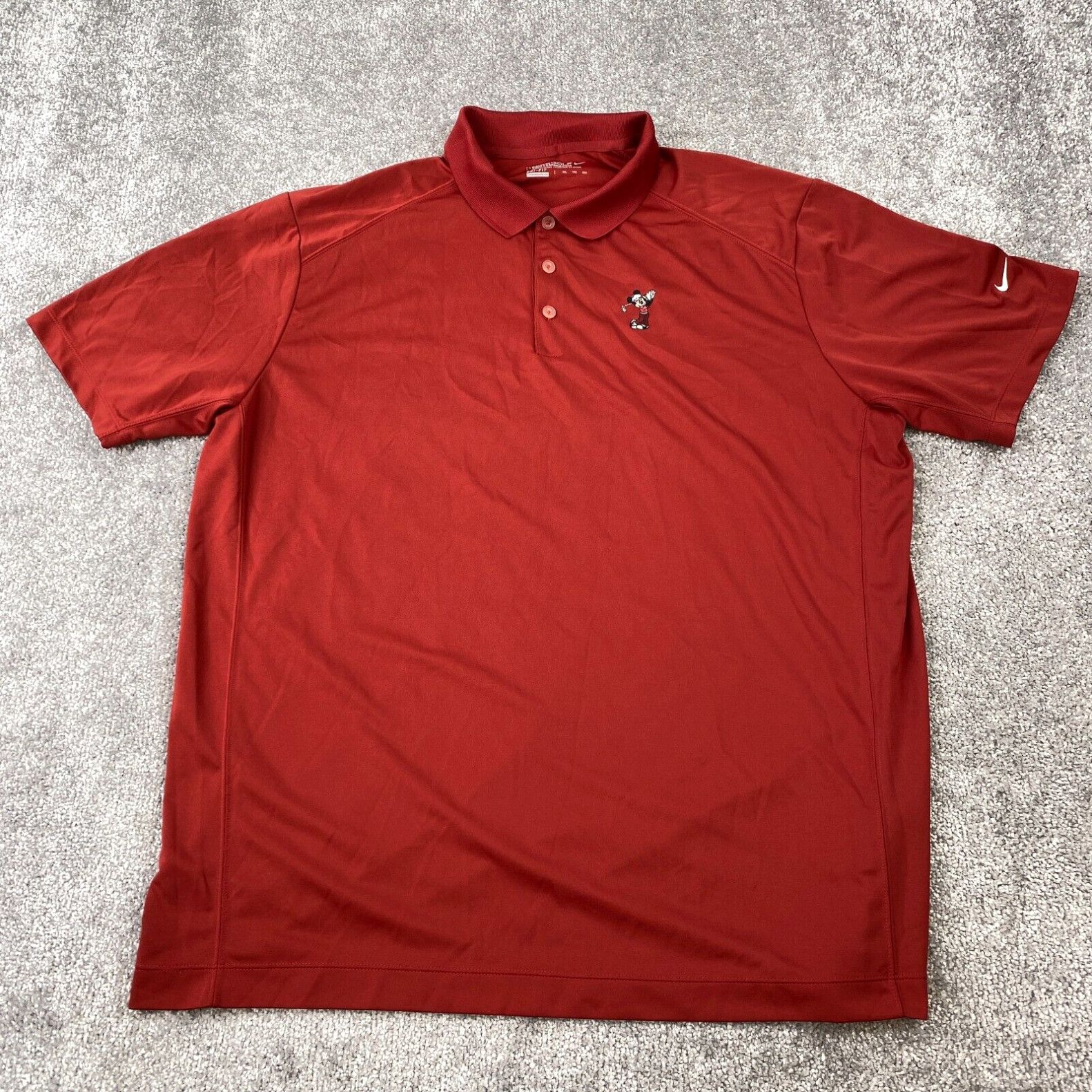 Nike Nike Golf Tour Performance Mickey Mouse Polo Shirt Mens 2XL XXL Short Sleeve Red Grailed