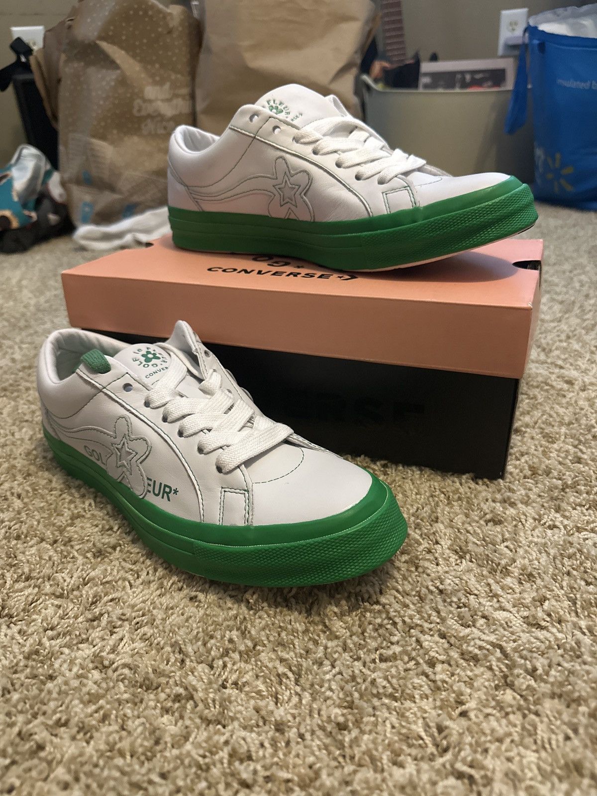 Golf Wang Golf le fleur Converse white and green sneaker Size US 9.5 / EU 42-43 - 6 Thumbnail