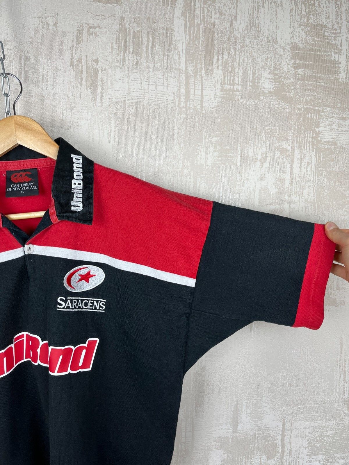 Canterbury of New Zealand Saracens Canterbury Unibond 2001/02 Home Union Rugby Jersey Size US XL / EU 56 / 4 - 6 Thumbnail