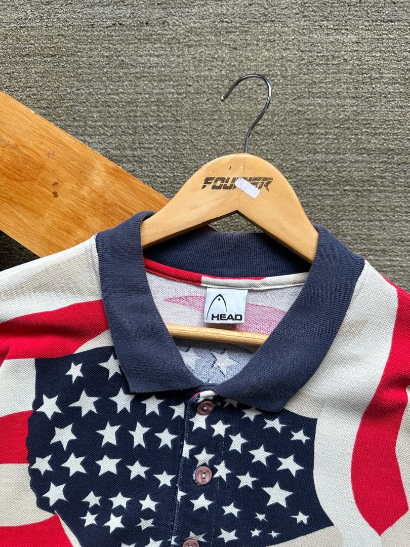 Vintage VINTAGE HEAD AMERICAN FLAG Size US XL / EU 56 / 4 - 4 Thumbnail