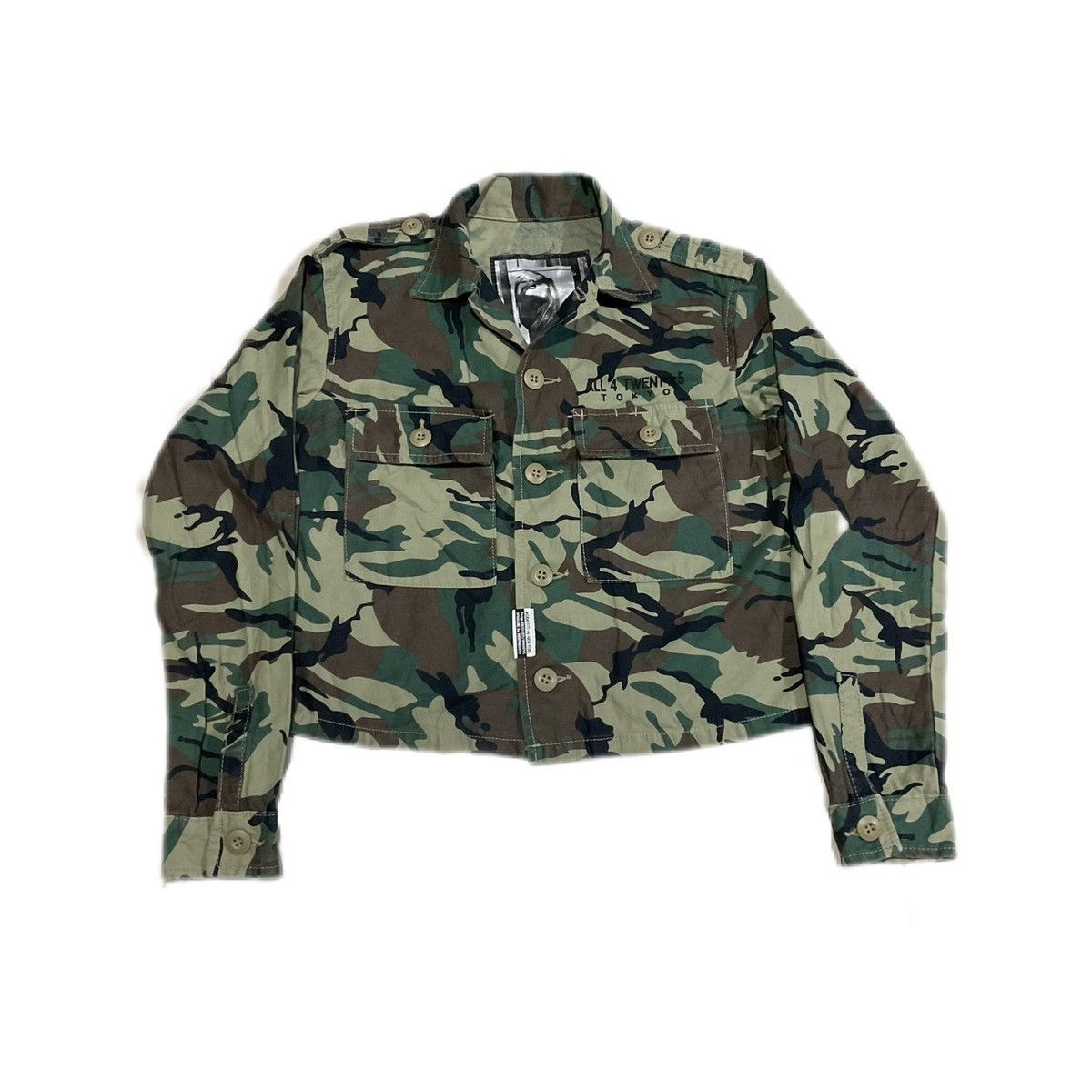 Hysteric Glamour × Japanese Brand × Seditionaries 🔥Sick Y2K Spiral Girl Camo Cropped Jacket Size US M / EU 48-50 / 2 - 2 Thumbnail